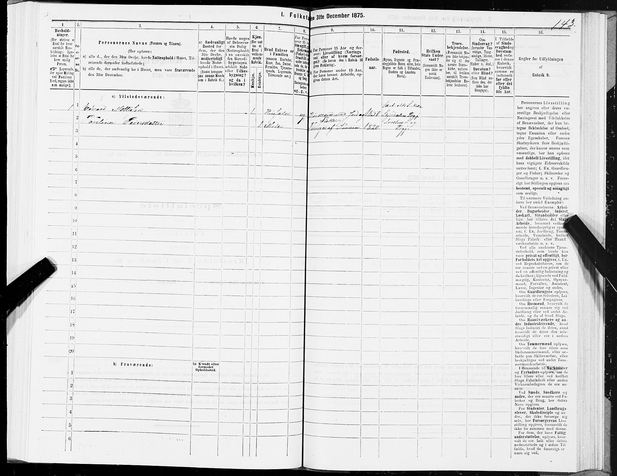 SAT, 1875 census for 1714P Nedre Stjørdal, 1875, p. 2143