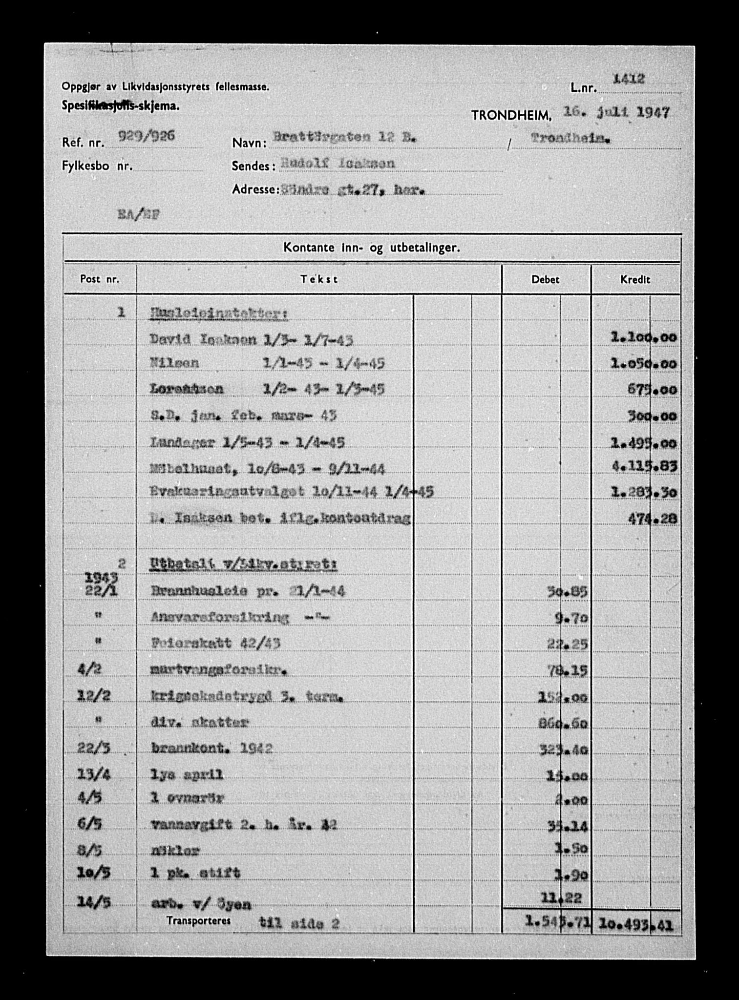 Justisdepartementet, Tilbakeføringskontoret for inndratte formuer, AV/RA-S-1564/H/Hc/Hca/L0893: --, 1945-1947, p. 42