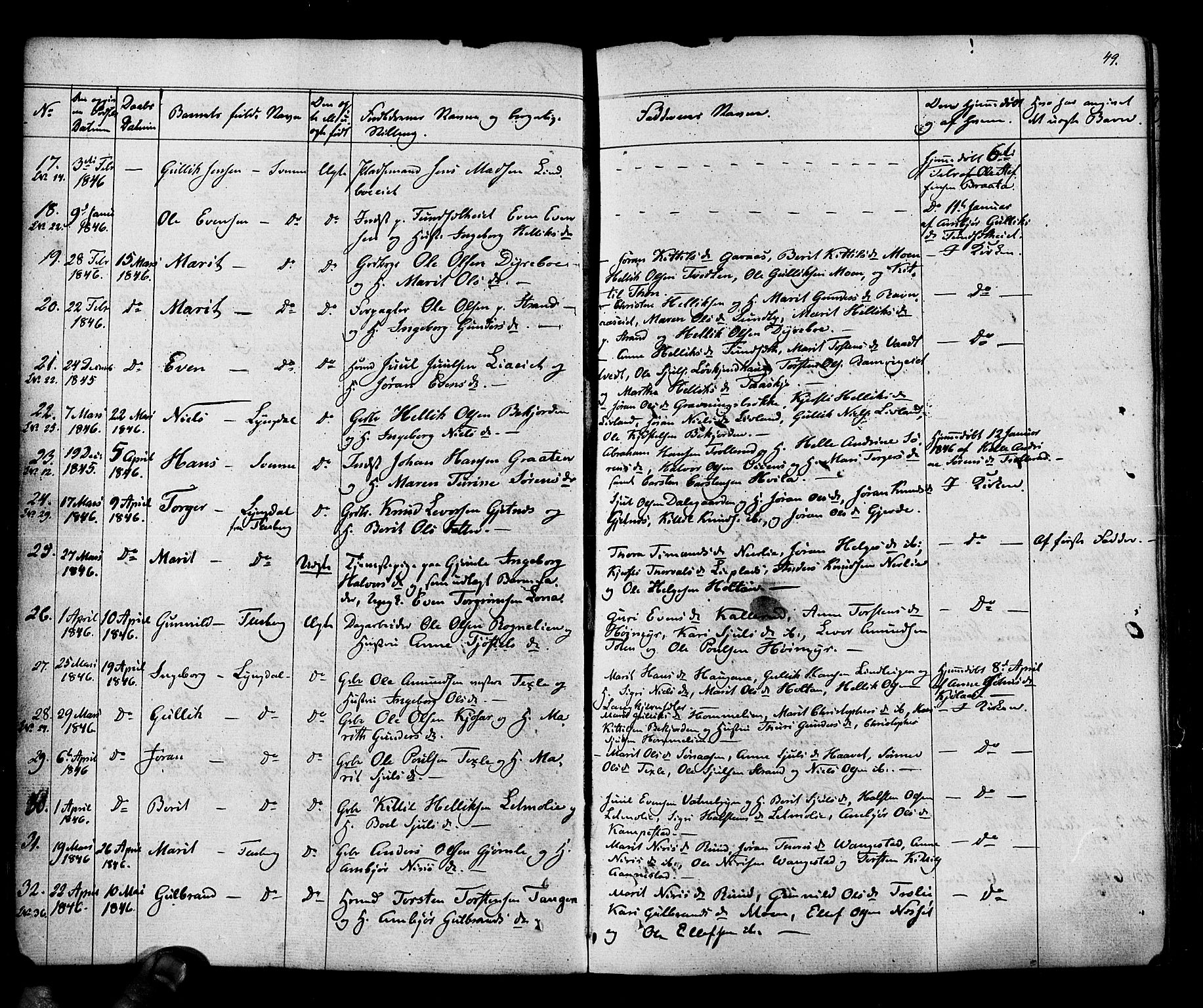 Flesberg kirkebøker, AV/SAKO-A-18/F/Fa/L0006: Parish register (official) no. I 6, 1834-1860, p. 49