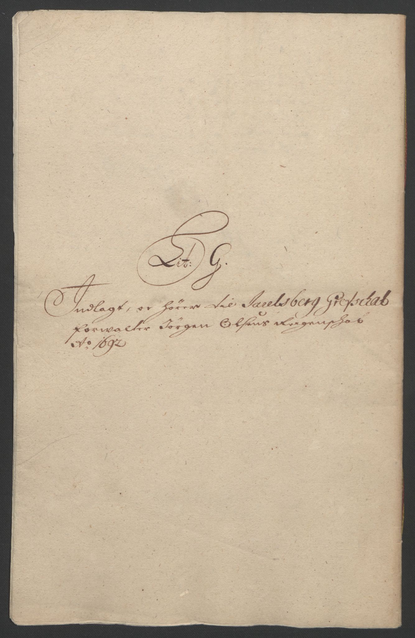 Rentekammeret inntil 1814, Reviderte regnskaper, Fogderegnskap, AV/RA-EA-4092/R32/L1865: Fogderegnskap Jarlsberg grevskap, 1692, p. 269