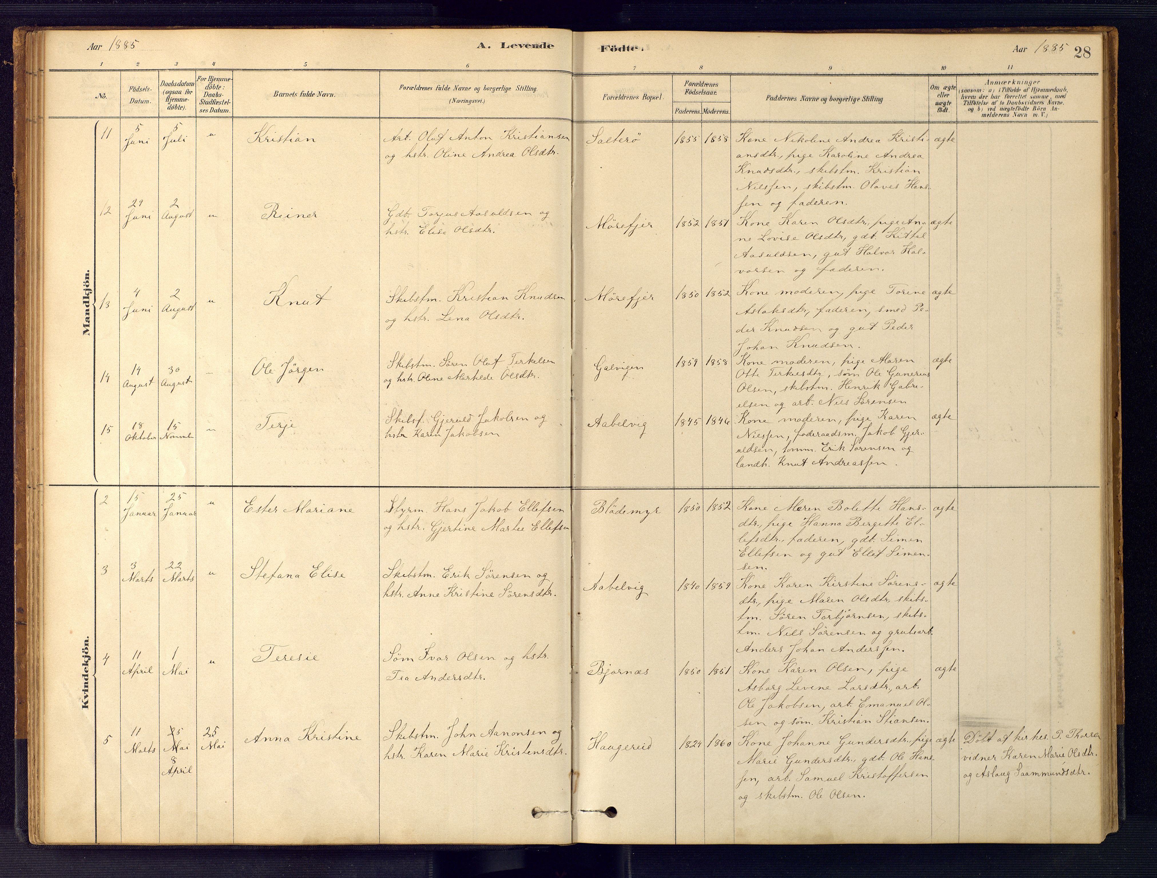 Austre Moland sokneprestkontor, AV/SAK-1111-0001/F/Fb/Fbb/L0001: Parish register (copy) no. B 1, 1878-1904, p. 28