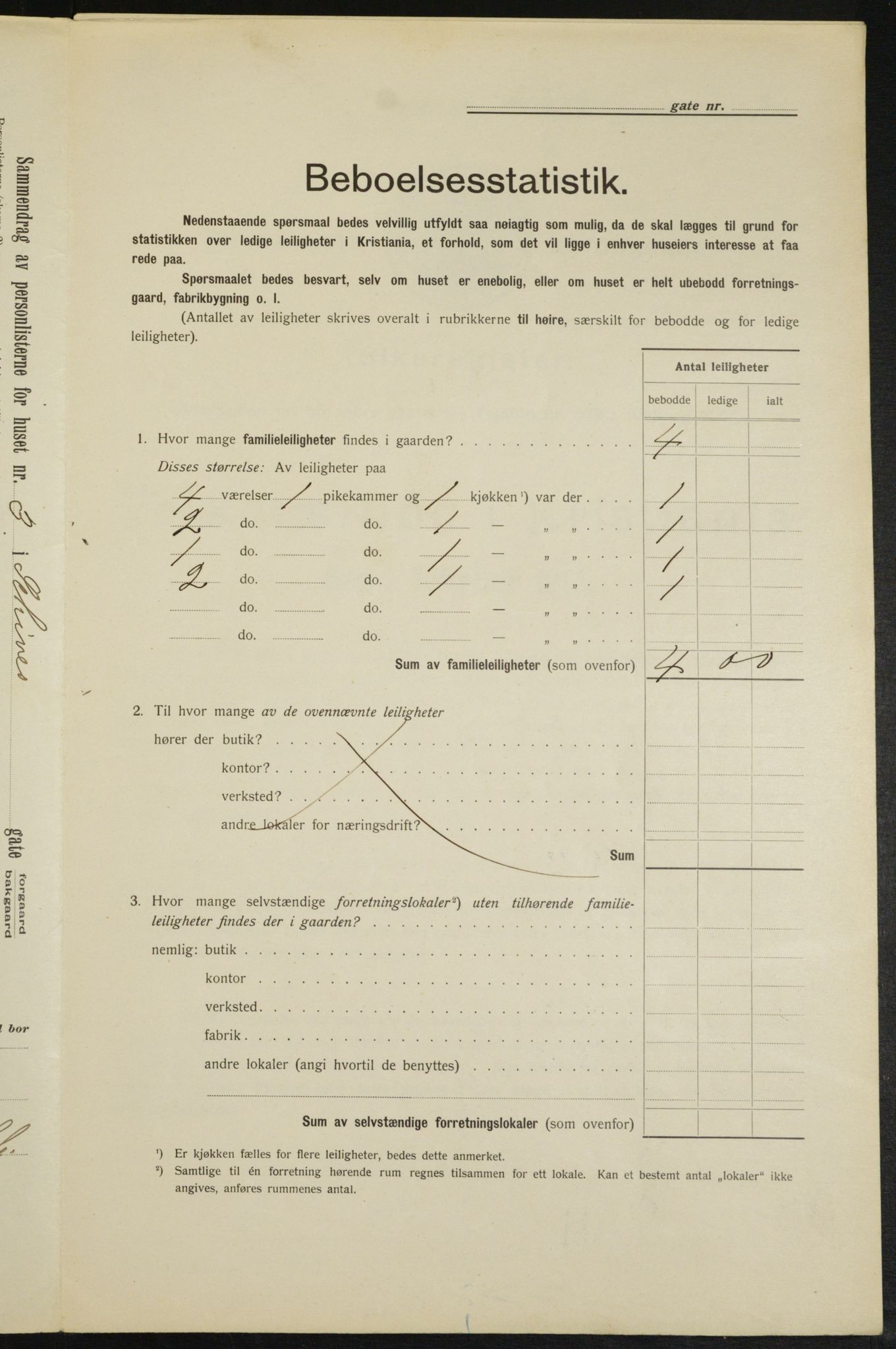 OBA, Municipal Census 1913 for Kristiania, 1913, p. 89552