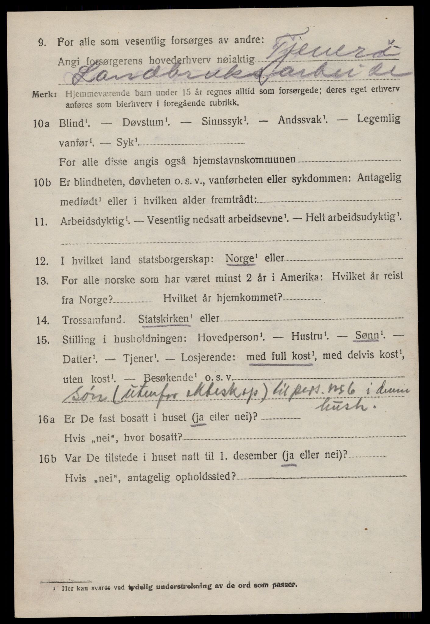 SAKO, 1920 census for Vinje, 1920, p. 1966