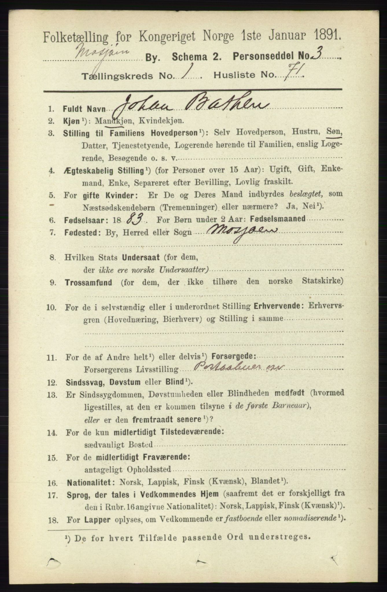 RA, 1891 census for 1802 Mosjøen, 1891, p. 568