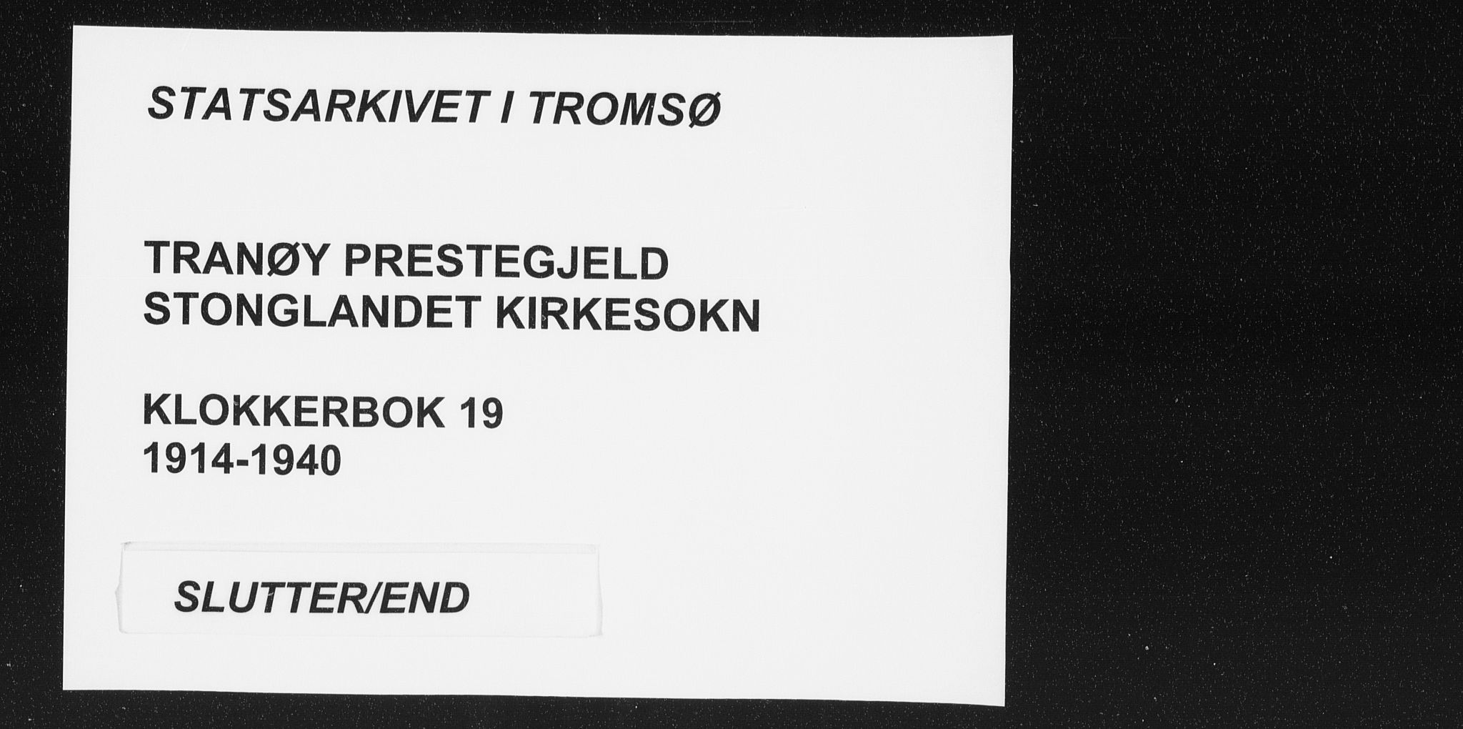 Tranøy sokneprestkontor, AV/SATØ-S-1313/I/Ia/Iab/L0019klokker: Parish register (copy) no. 19, 1914-1940