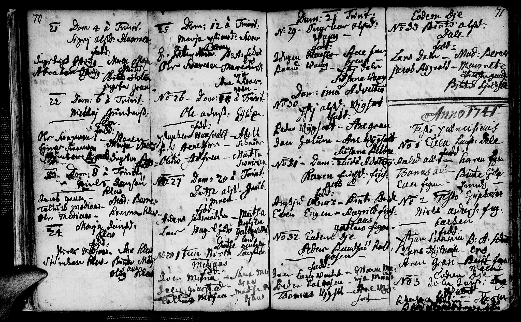 Ministerialprotokoller, klokkerbøker og fødselsregistre - Nord-Trøndelag, SAT/A-1458/749/L0467: Parish register (official) no. 749A01, 1733-1787, p. 70-71