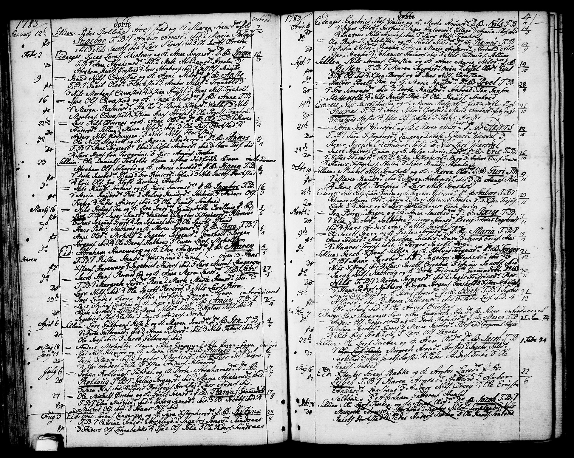 Eidanger kirkebøker, SAKO/A-261/F/Fa/L0006: Parish register (official) no. 6, 1764-1814, p. 41
