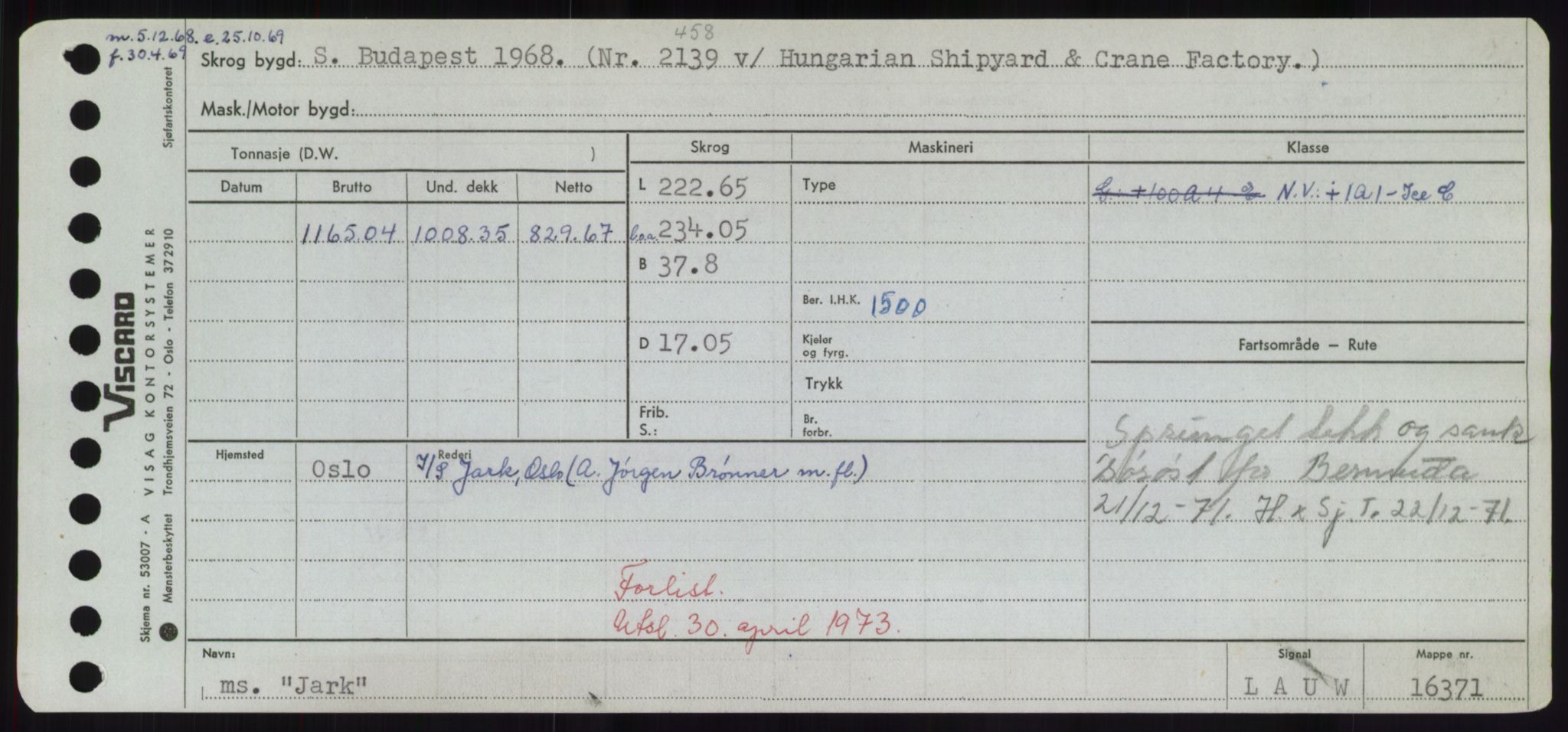 Sjøfartsdirektoratet med forløpere, Skipsmålingen, AV/RA-S-1627/H/Hd/L0019: Fartøy, J, p. 233