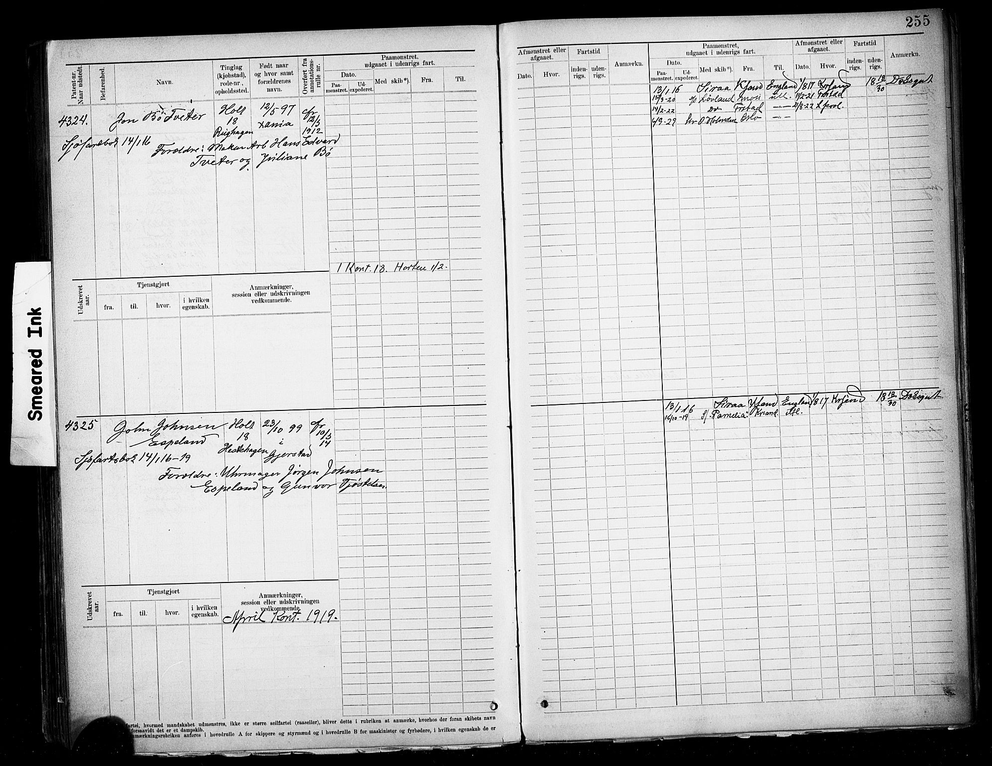 Tvedestrand mønstringskrets, AV/SAK-2031-0011/F/Fb/L0020: Hovedrulle A nr 3819-4409, U-36, 1906-1918, p. 264