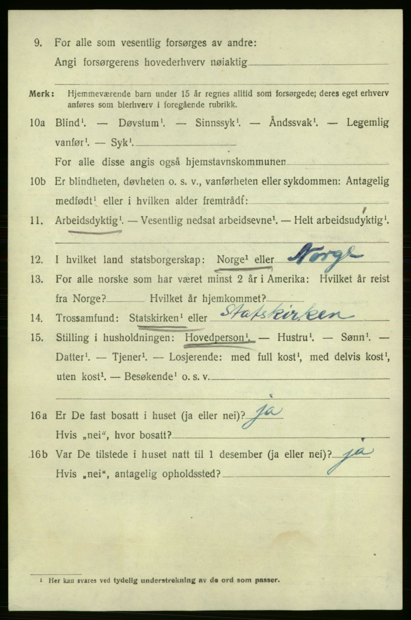 SAO, 1920 census for Fredrikshald, 1920, p. 20540