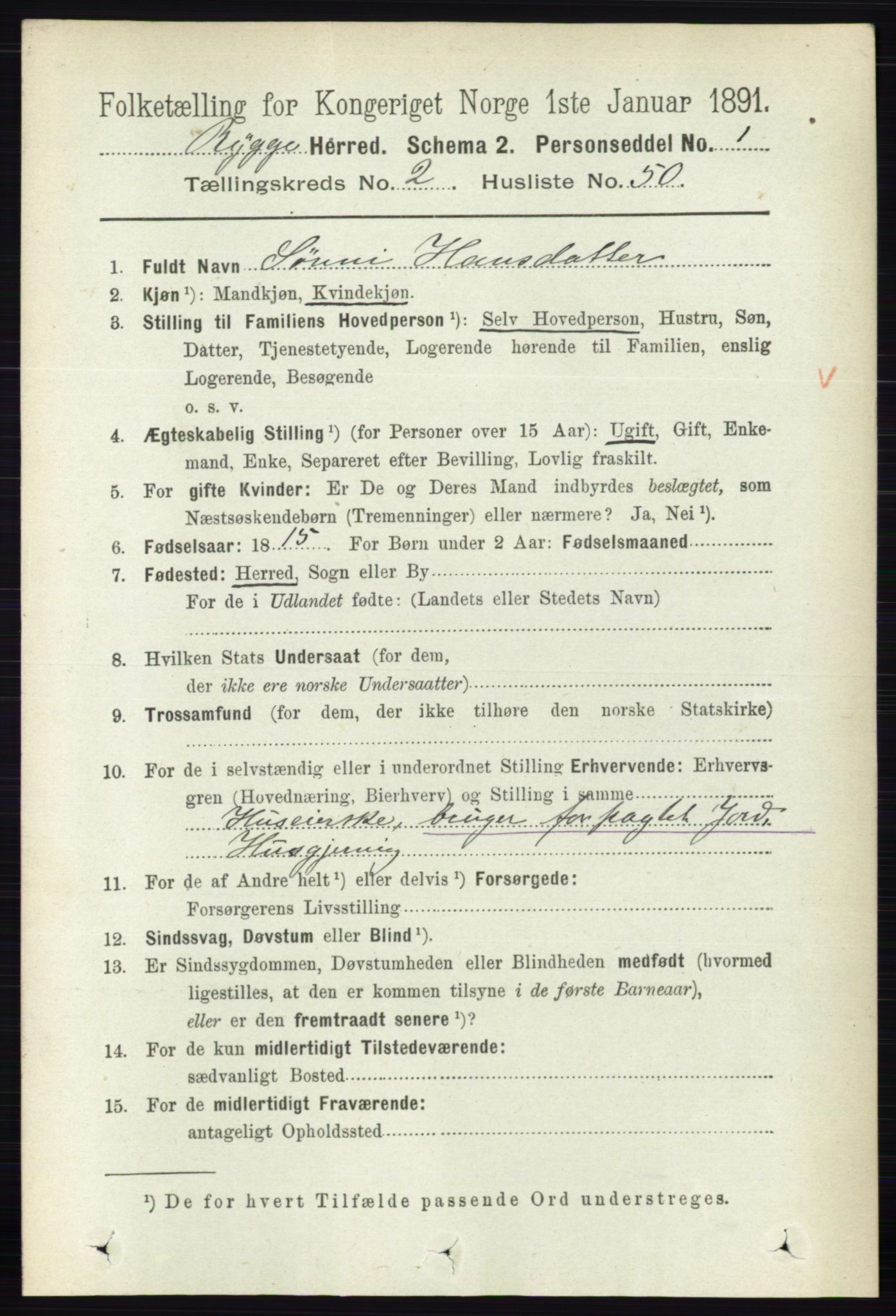 RA, 1891 census for 0136 Rygge, 1891, p. 1324