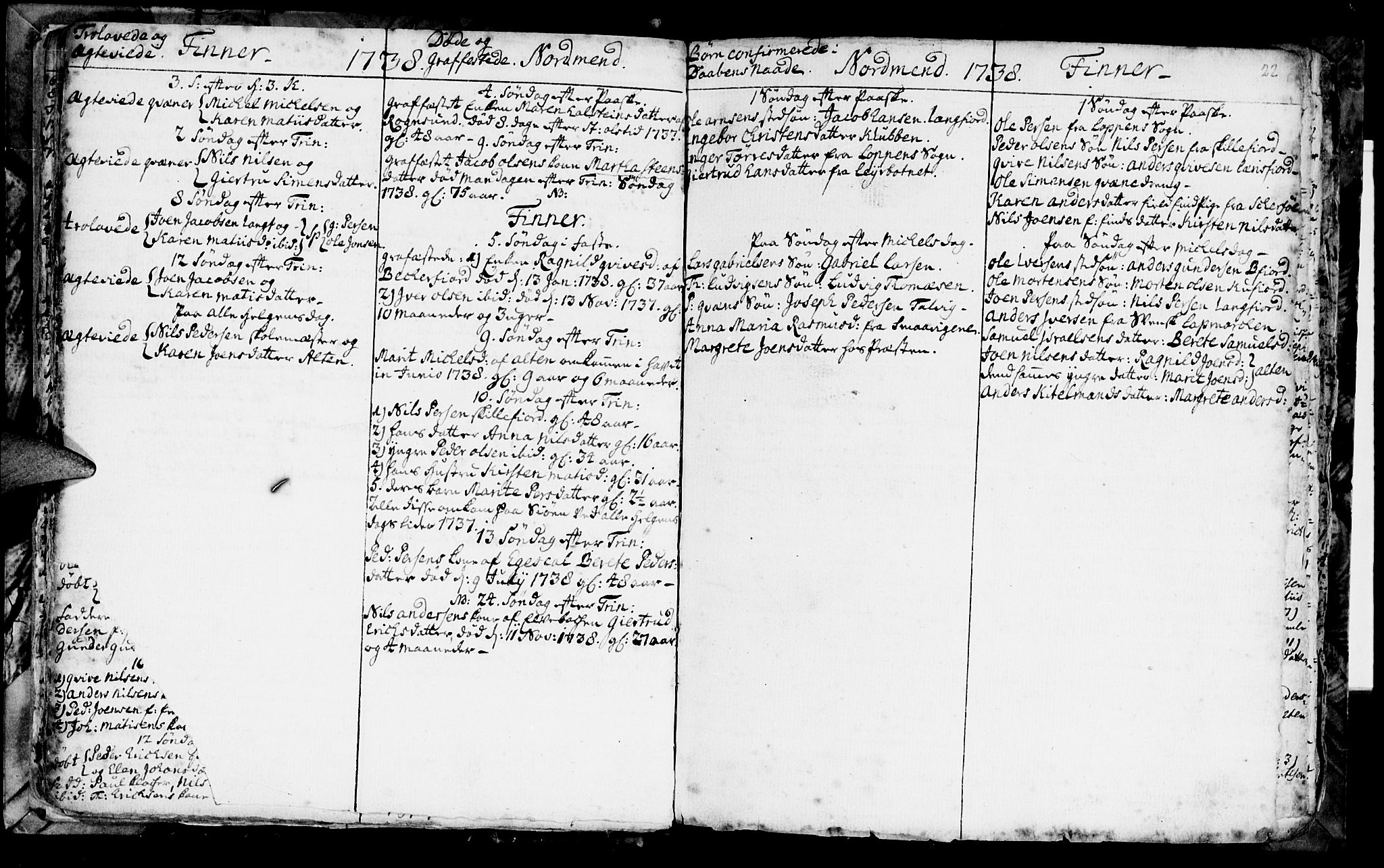 Talvik sokneprestkontor, AV/SATØ-S-1337/H/Ha/L0003kirke: Parish register (official) no. 3, 1735-1752, p. 22