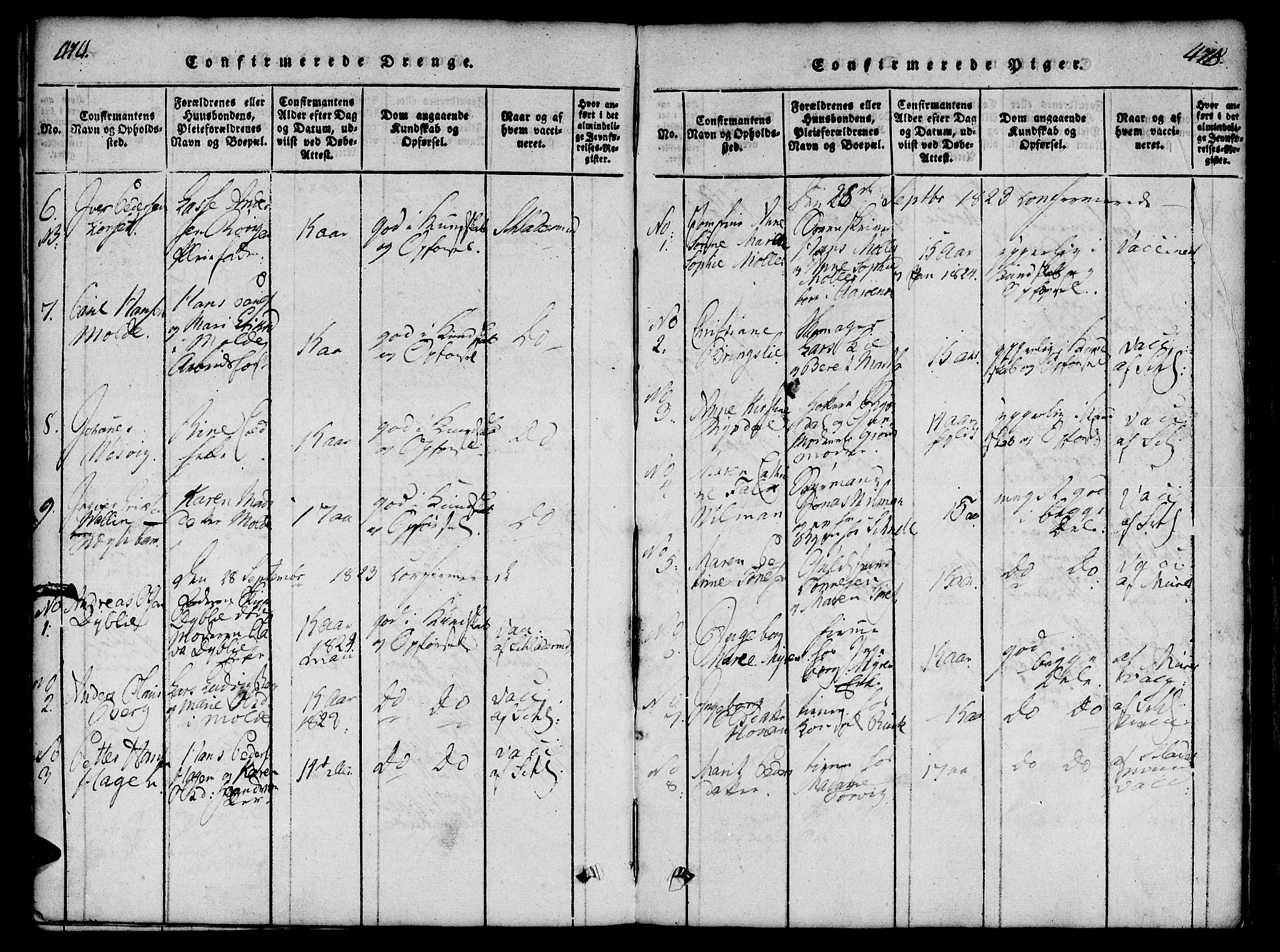 Ministerialprotokoller, klokkerbøker og fødselsregistre - Møre og Romsdal, SAT/A-1454/558/L0688: Parish register (official) no. 558A02, 1818-1843, p. 474-475