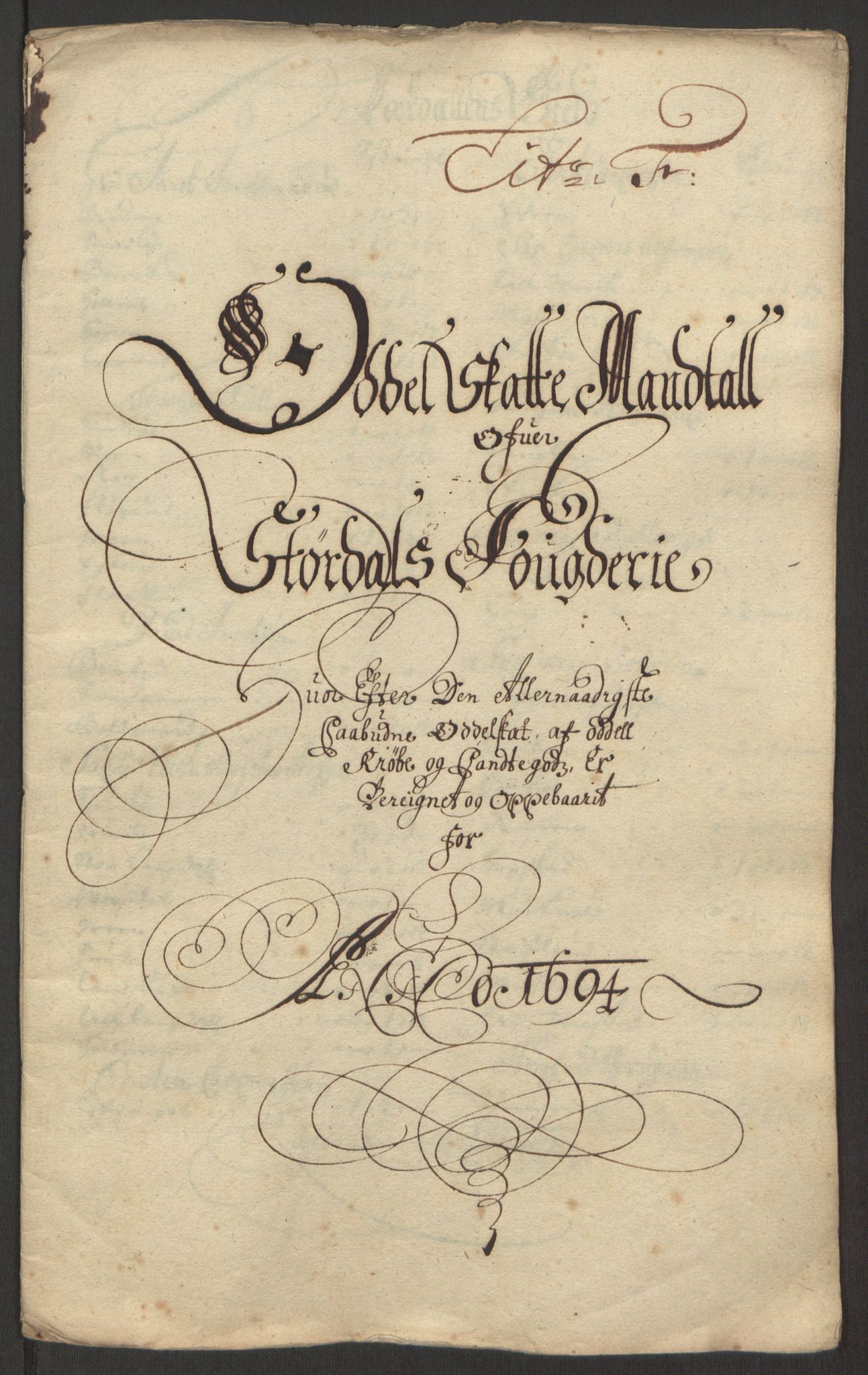 Rentekammeret inntil 1814, Reviderte regnskaper, Fogderegnskap, RA/EA-4092/R62/L4186: Fogderegnskap Stjørdal og Verdal, 1693-1694, p. 207