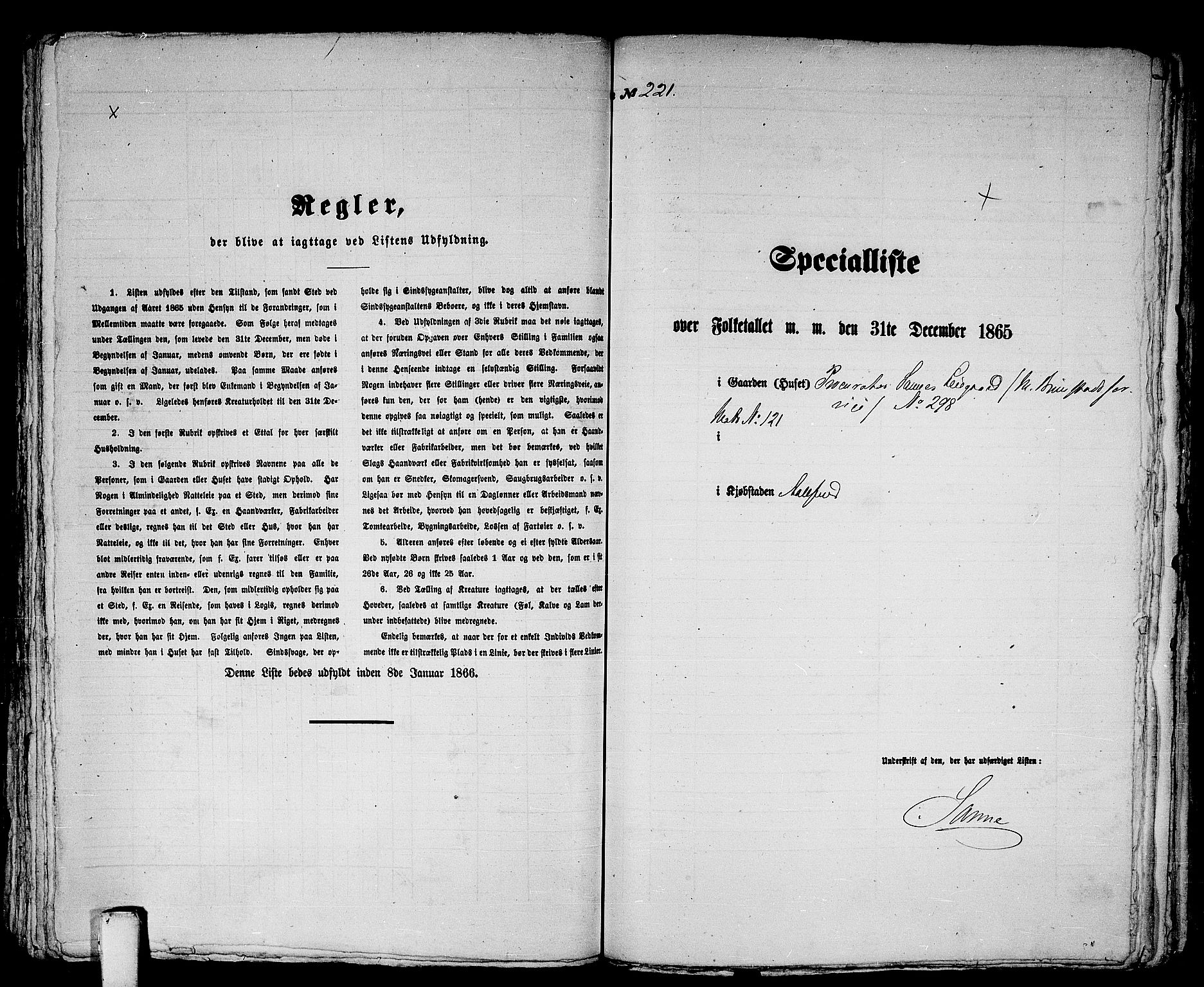 RA, 1865 census for Ålesund, 1865, p. 463