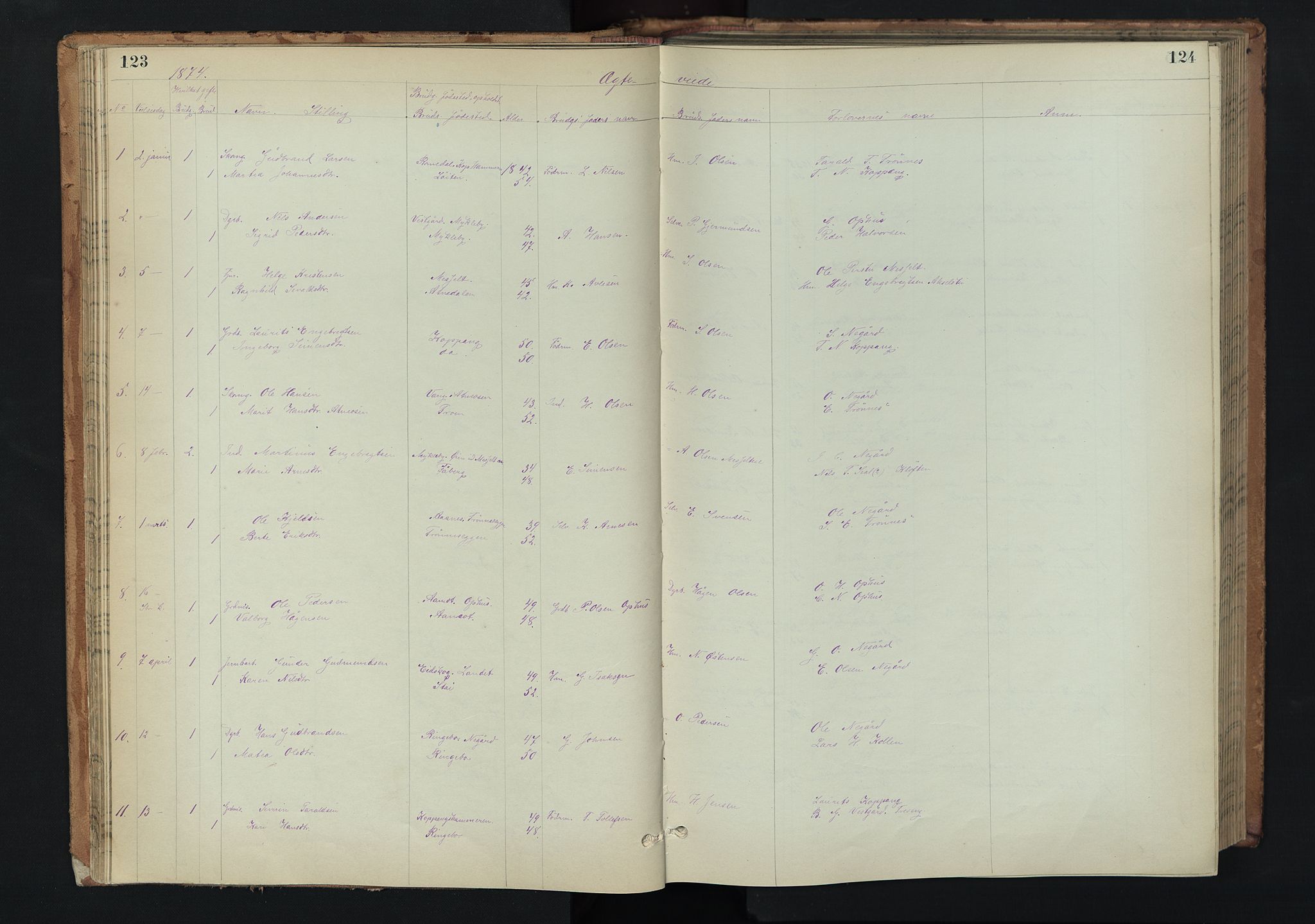 Stor-Elvdal prestekontor, SAH/PREST-052/H/Ha/Hab/L0002: Parish register (copy) no. 2, 1860-1894, p. 123-124