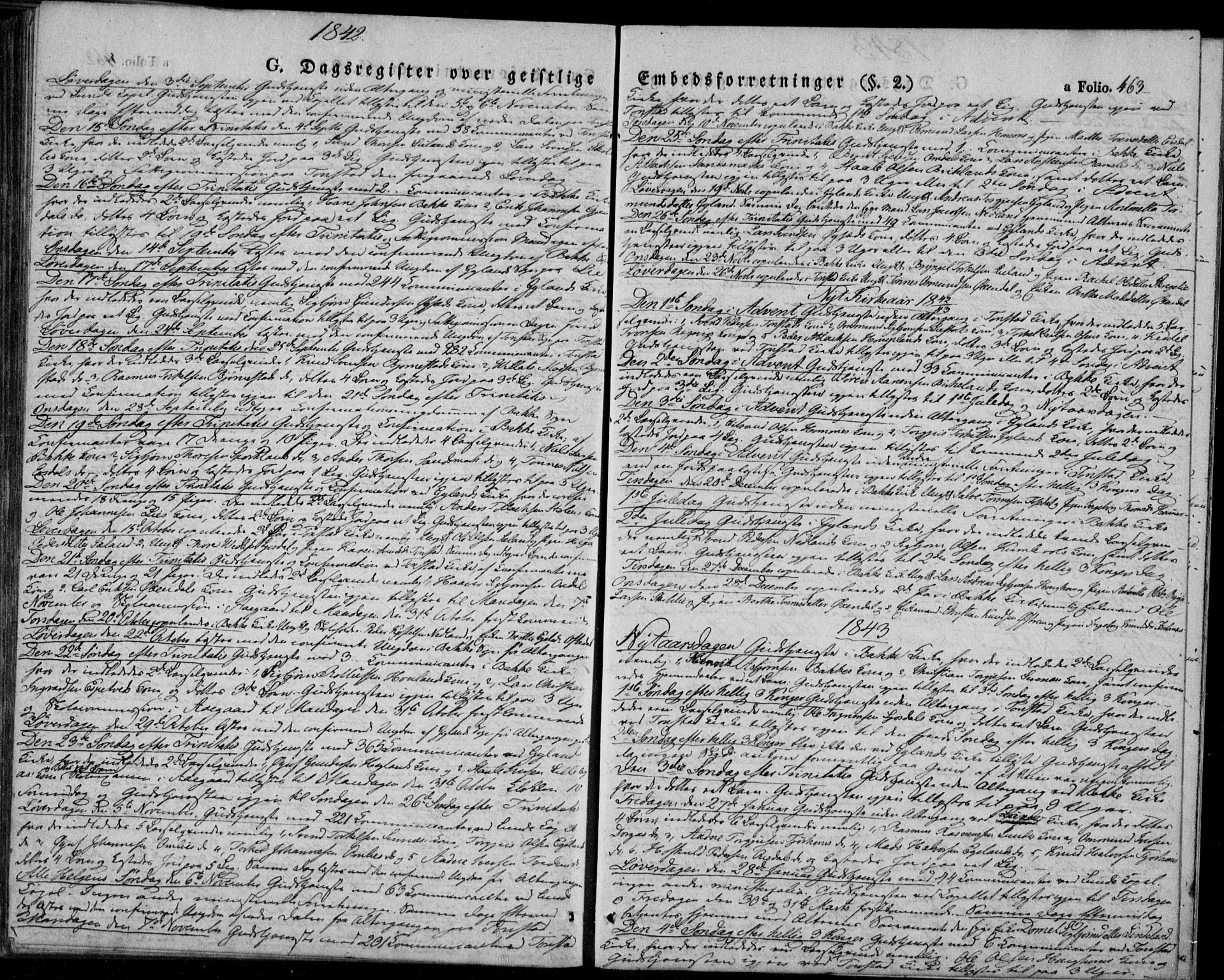 Bakke sokneprestkontor, SAK/1111-0002/F/Fa/Faa/L0004: Parish register (official) no. A 4, 1834-1846, p. 463