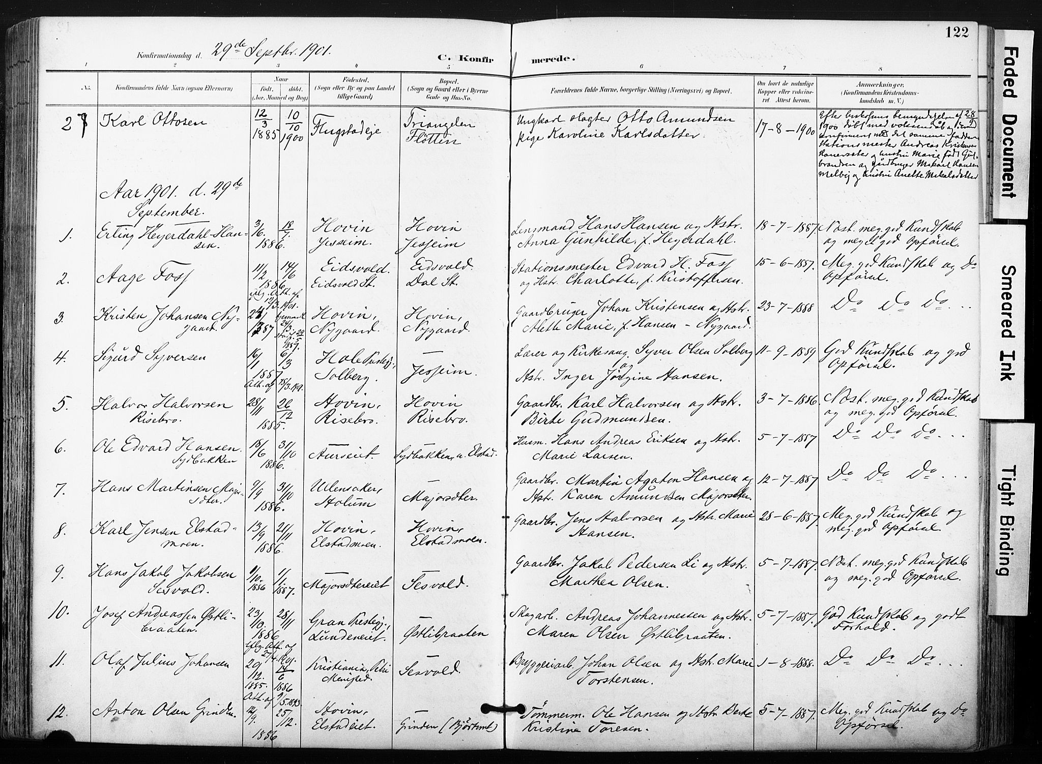 Ullensaker prestekontor Kirkebøker, AV/SAO-A-10236a/F/Fb/L0002: Parish register (official) no. II 2, 1894-1909, p. 122