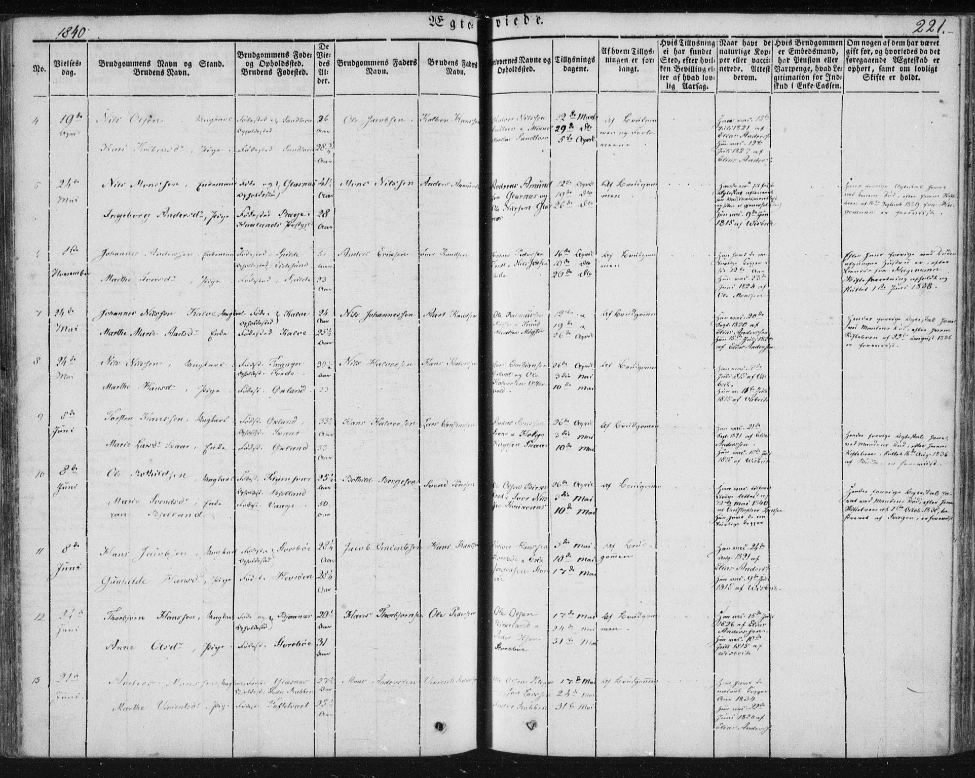 Sund sokneprestembete, AV/SAB-A-99930: Parish register (official) no. A 13, 1835-1849, p. 221