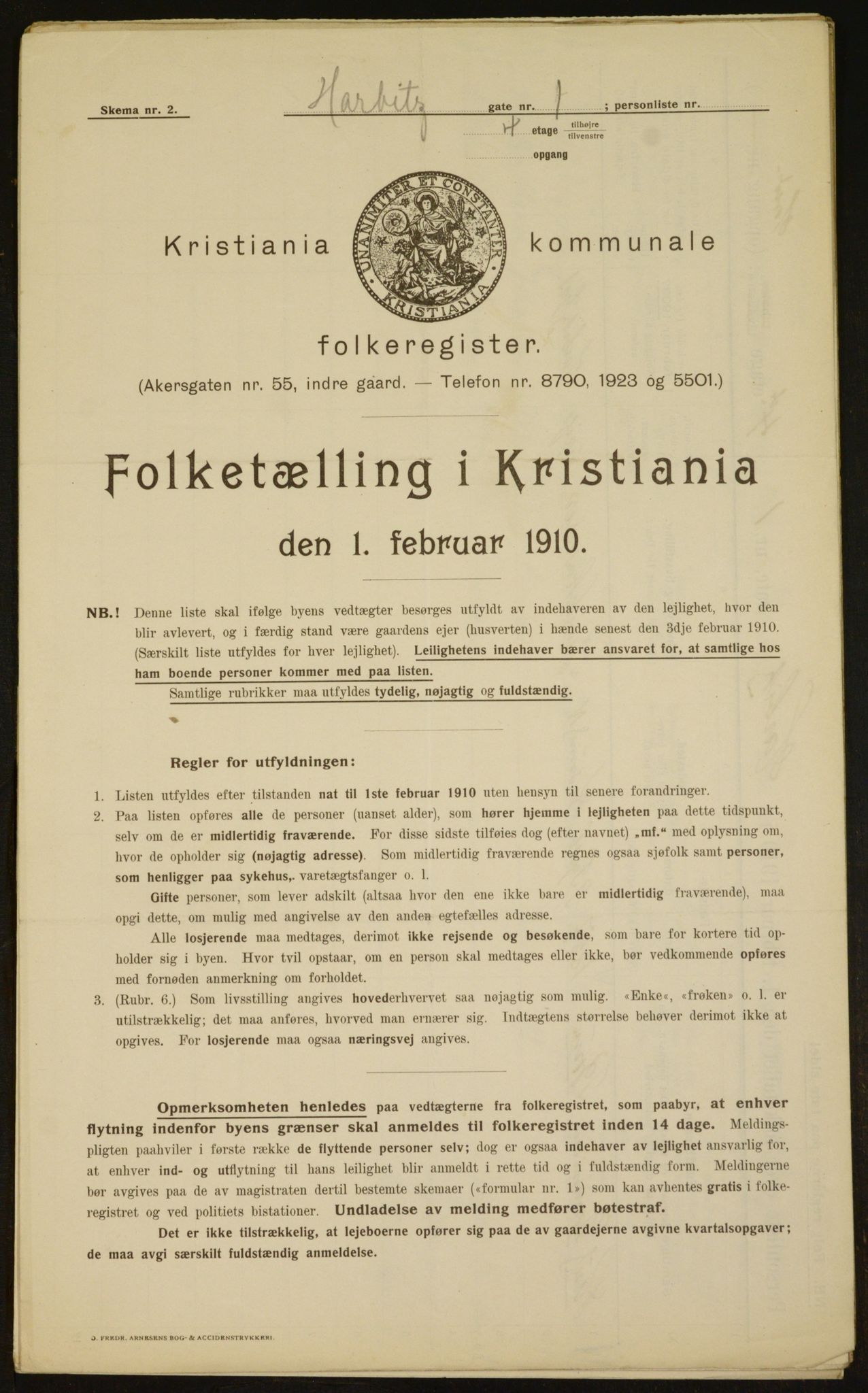 OBA, Municipal Census 1910 for Kristiania, 1910, p. 32880