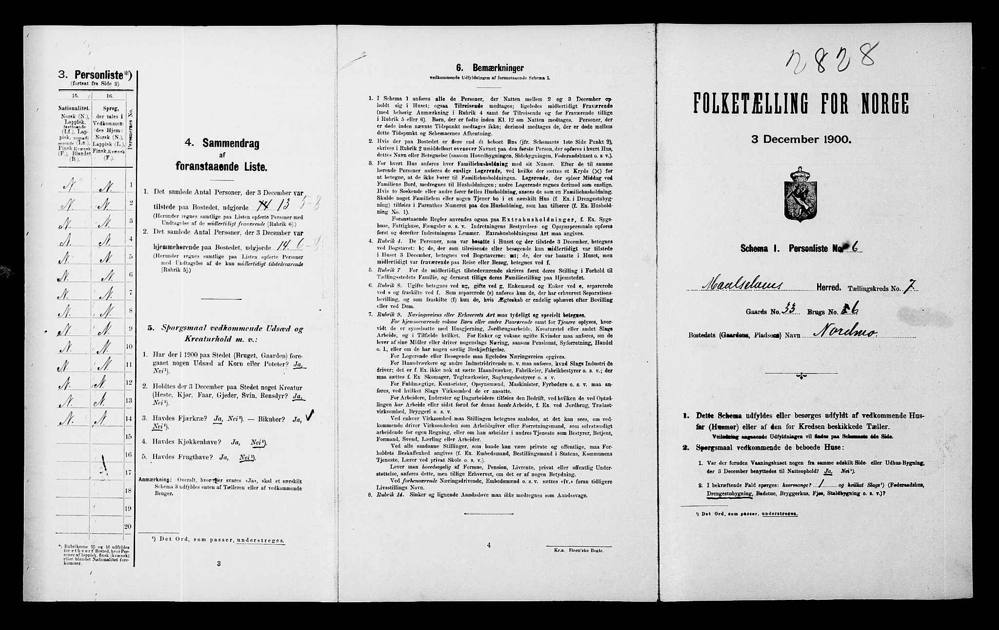 SATØ, 1900 census for Målselv, 1900, p. 514