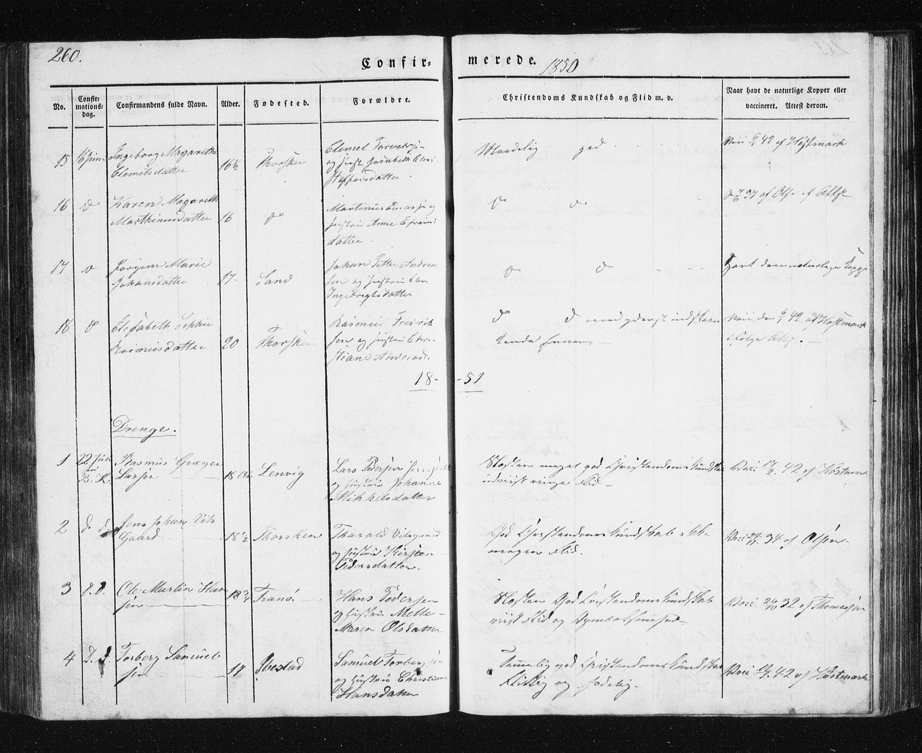 Berg sokneprestkontor, SATØ/S-1318/G/Ga/Gab/L0011klokker: Parish register (copy) no. 11, 1833-1878, p. 260