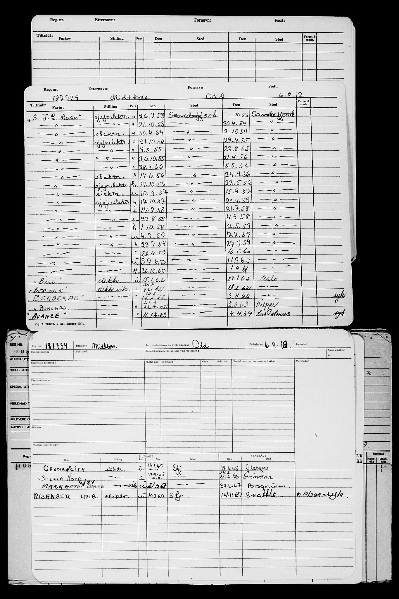 Direktoratet for sjømenn, AV/RA-S-3545/G/Gb/L0161: Hovedkort, 1918, p. 152