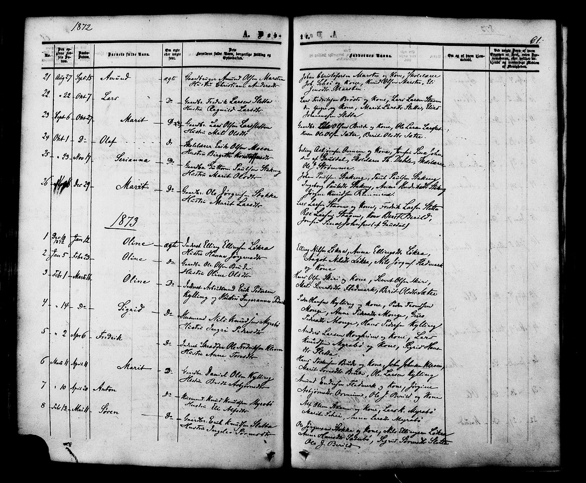 Ministerialprotokoller, klokkerbøker og fødselsregistre - Møre og Romsdal, SAT/A-1454/546/L0594: Parish register (official) no. 546A02, 1854-1882, p. 61