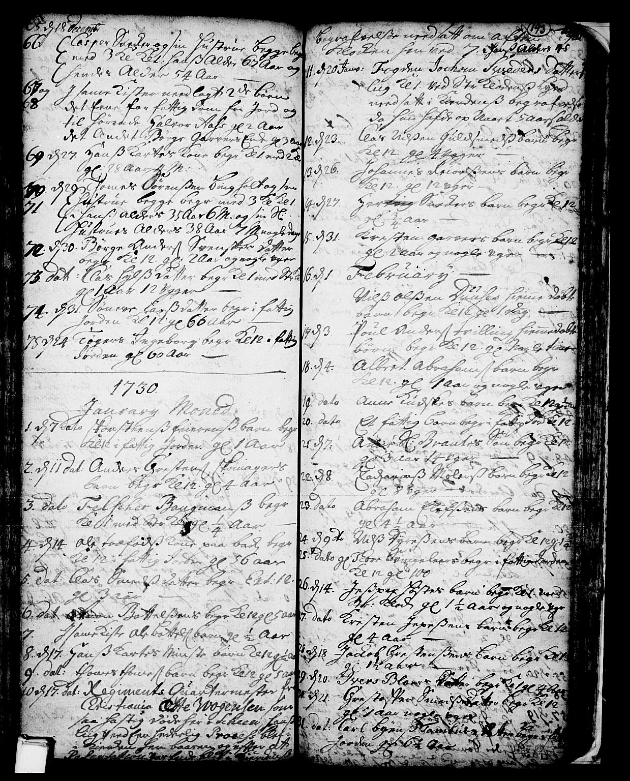 Skien kirkebøker, SAKO/A-302/F/Fa/L0002: Parish register (official) no. 2, 1716-1757, p. 193