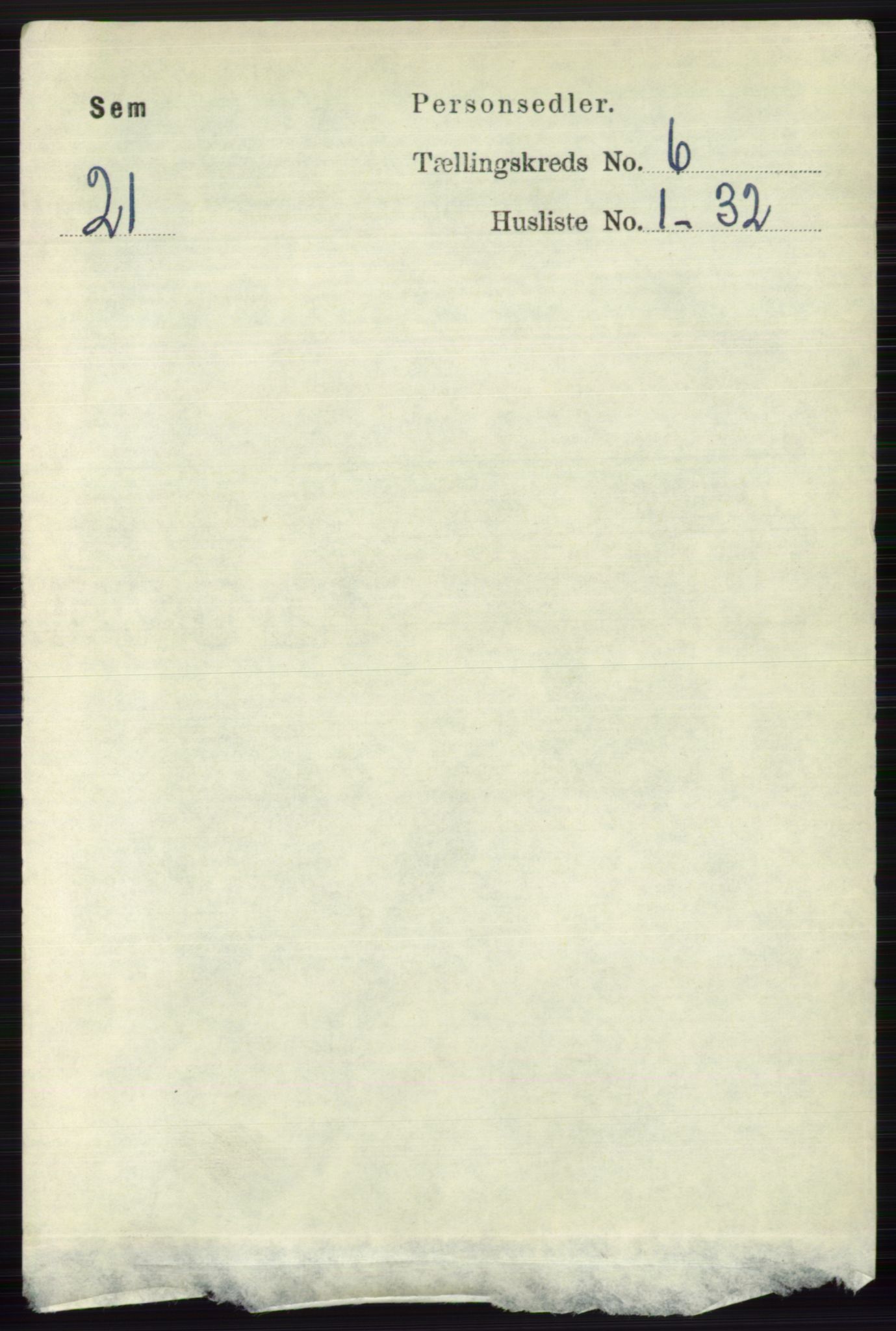 RA, 1891 census for 0721 Sem, 1891, p. 2627