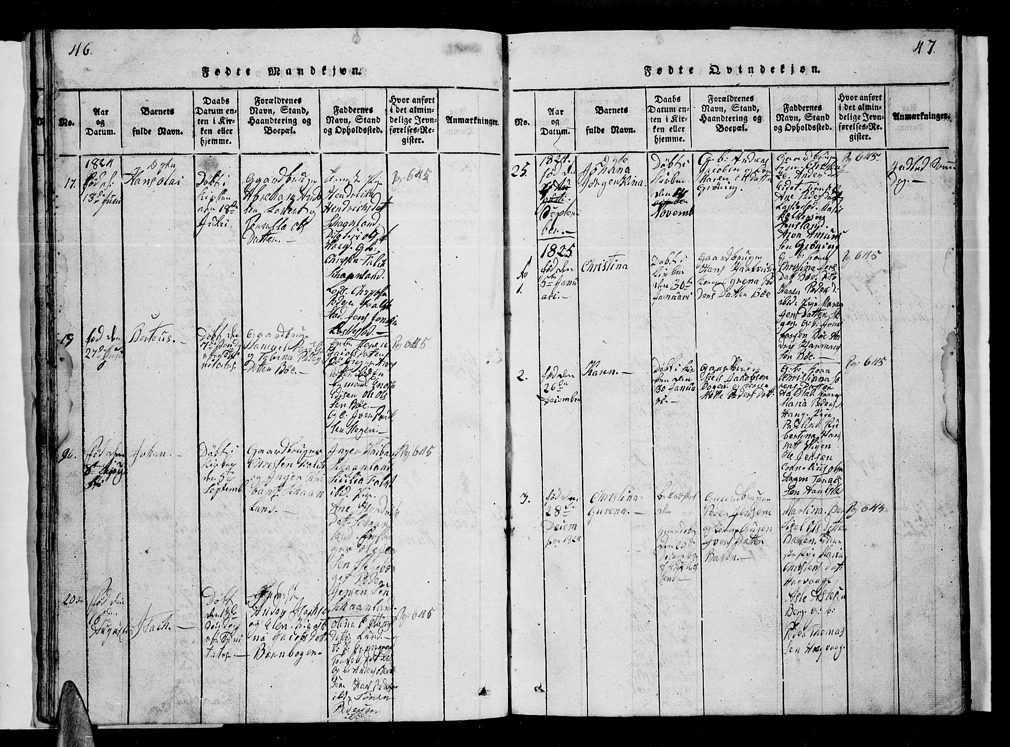 Ministerialprotokoller, klokkerbøker og fødselsregistre - Nordland, AV/SAT-A-1459/855/L0812: Parish register (copy) no. 855C01, 1821-1838, p. 46-47