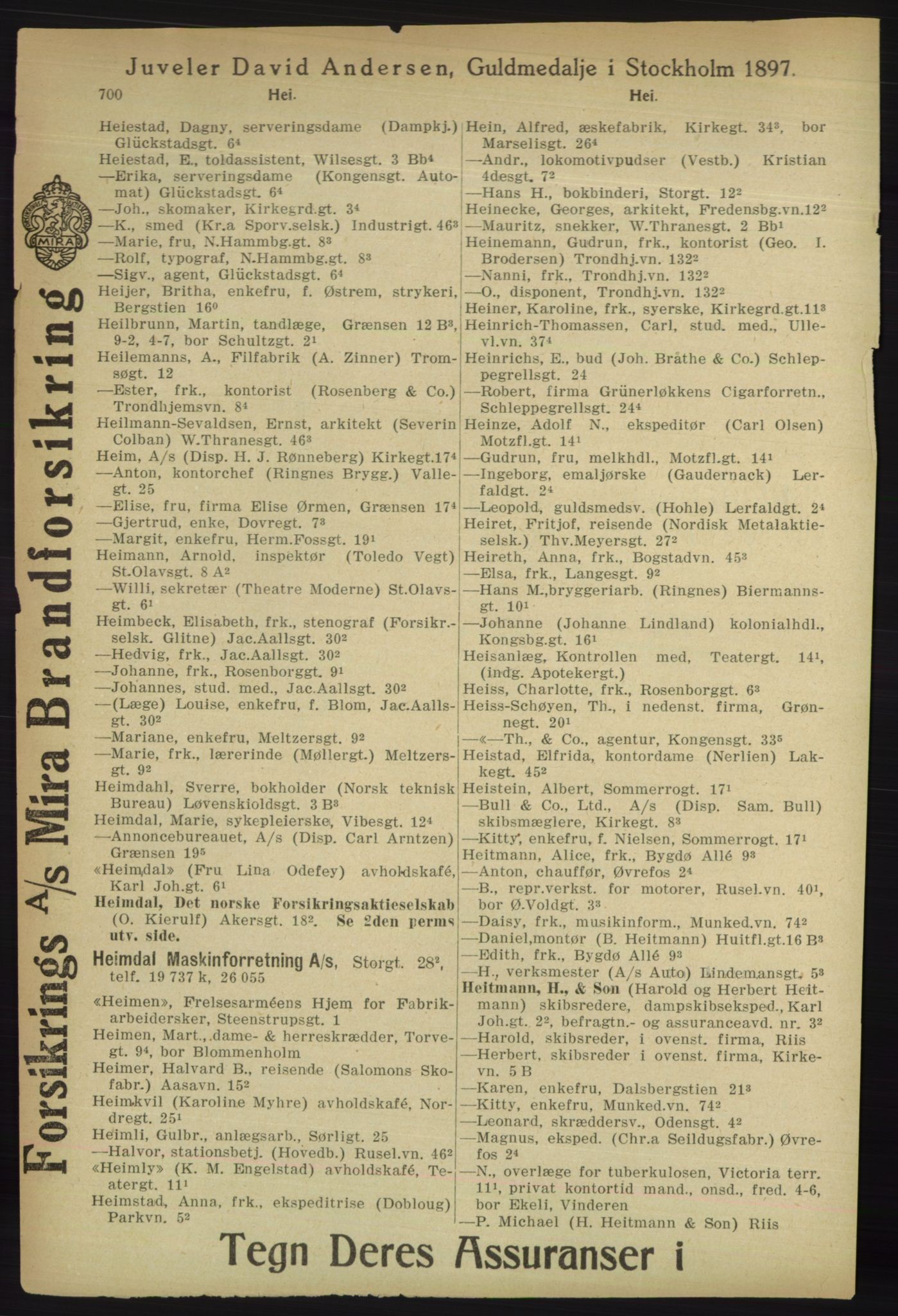 Kristiania/Oslo adressebok, PUBL/-, 1918, p. 725
