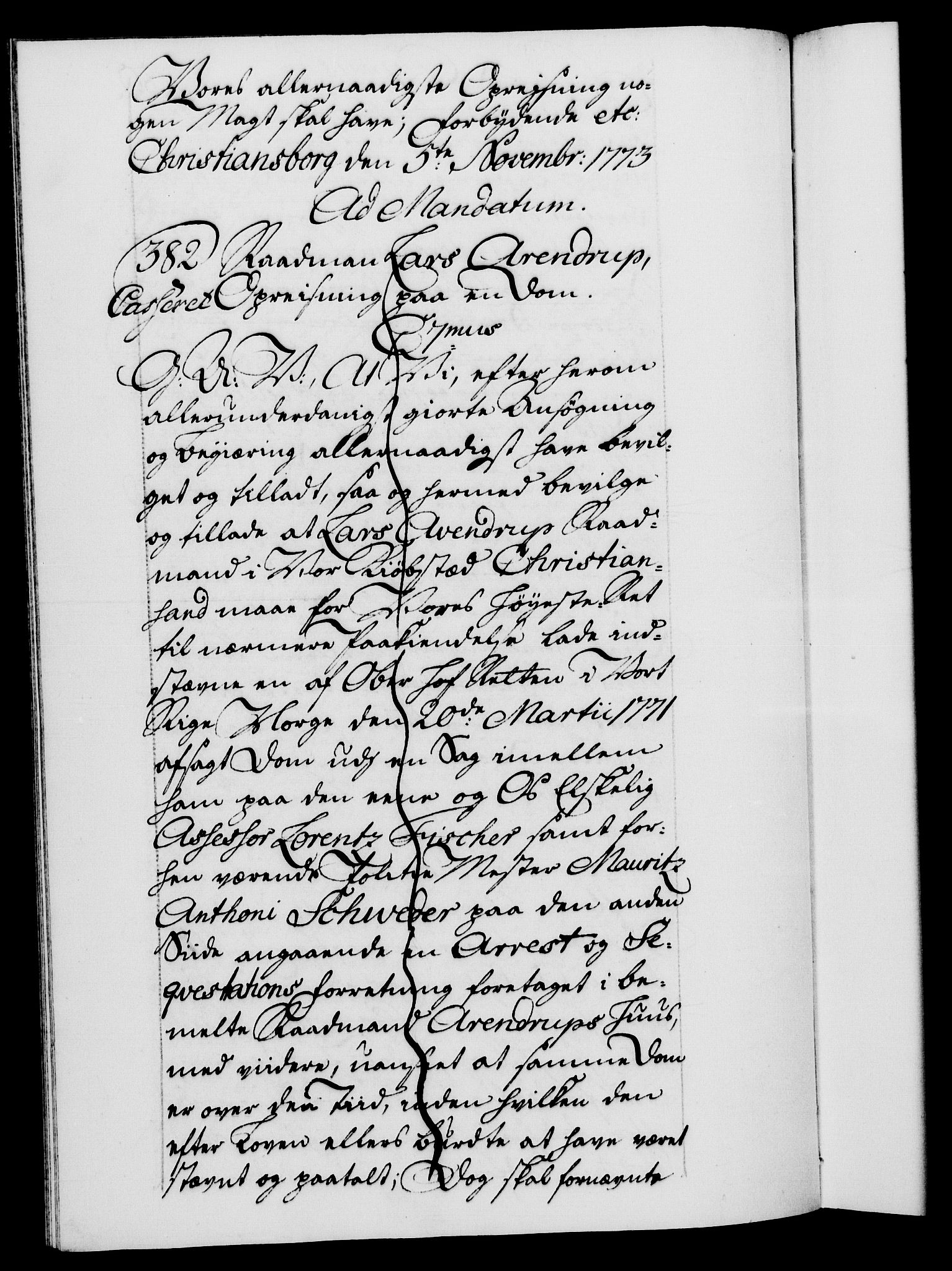 Danske Kanselli 1572-1799, AV/RA-EA-3023/F/Fc/Fca/Fcaa/L0046: Norske registre, 1773-1775, p. 280b