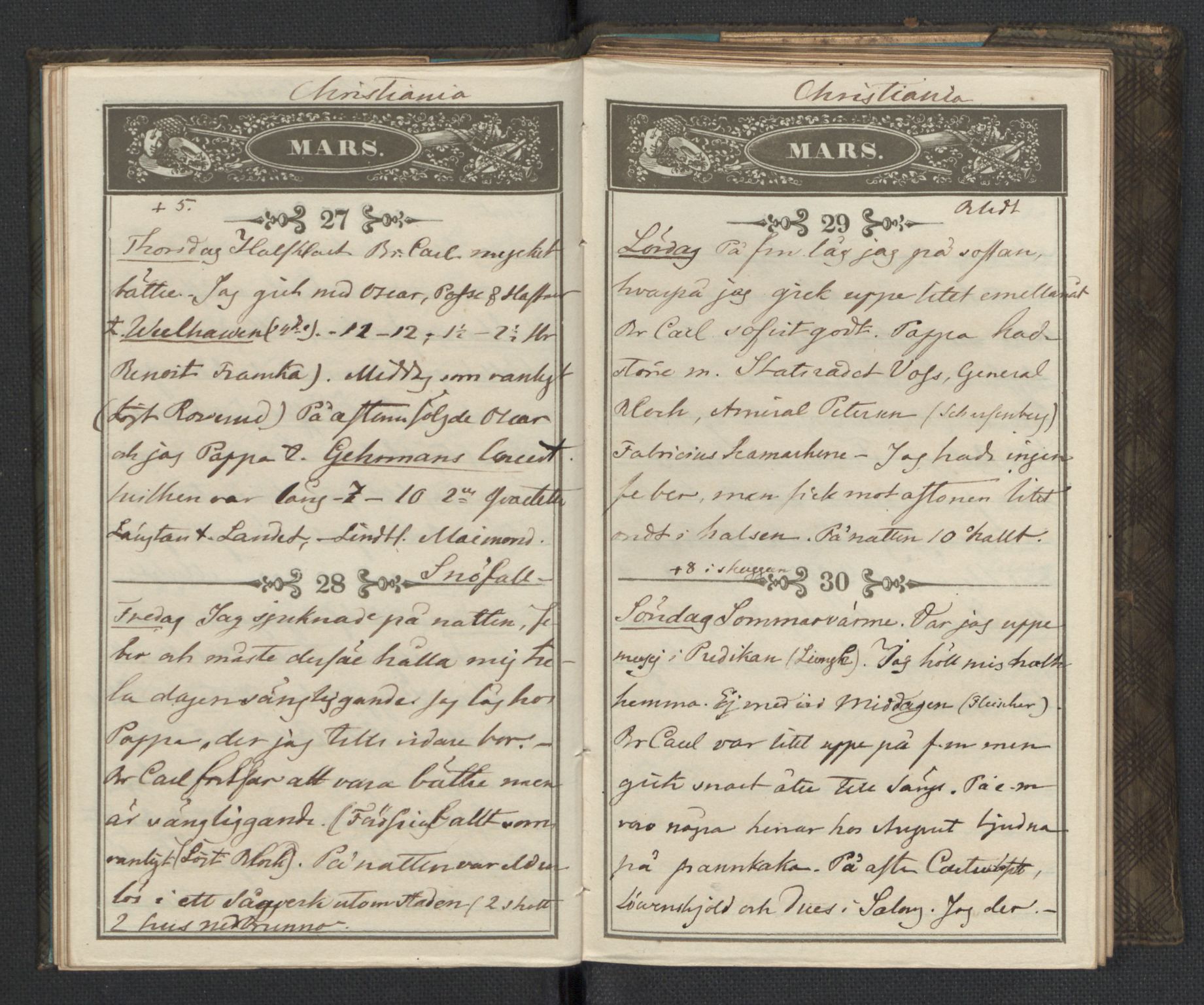 Bernadotte, AV/RA-PA-0318/F/L0001/0002: Privat materiale fra Bernadottefamilien / Dagbok, 1845, p. 29