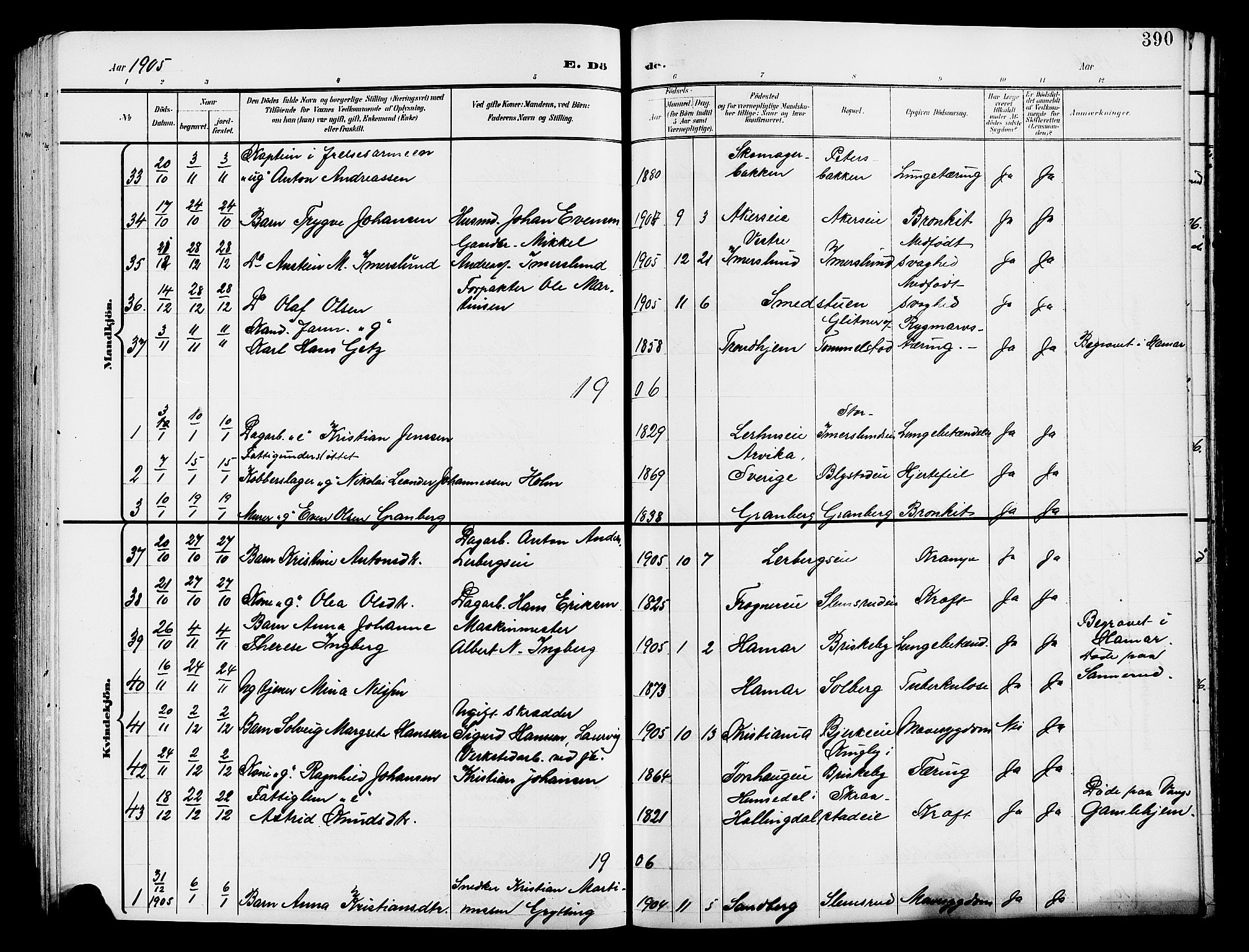 Vang prestekontor, Hedmark, SAH/PREST-008/H/Ha/Hab/L0014: Parish register (copy) no. 14, 1896-1914, p. 390