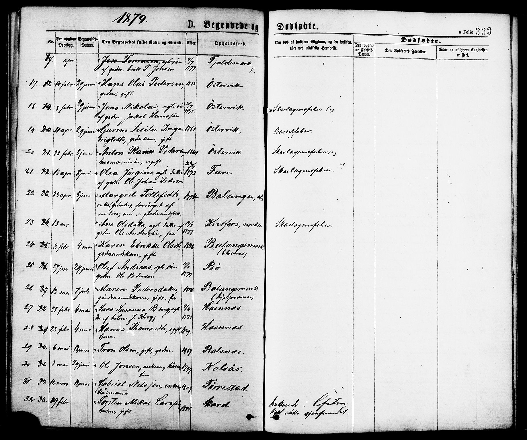 Ministerialprotokoller, klokkerbøker og fødselsregistre - Nordland, AV/SAT-A-1459/863/L0897: Parish register (official) no. 863A09, 1872-1886, p. 333