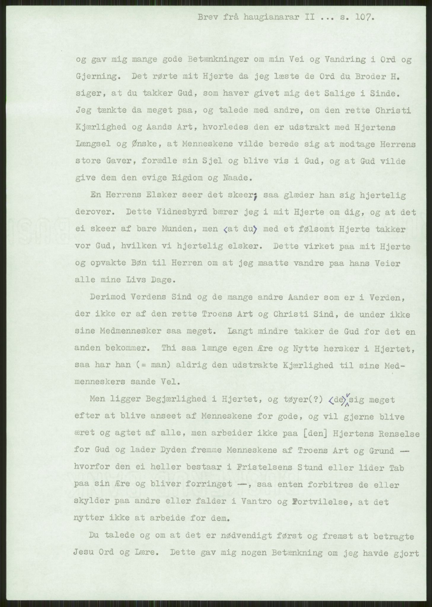 Samlinger til kildeutgivelse, Haugianerbrev, AV/RA-EA-6834/F/L0002: Haugianerbrev II: 1805-1821, 1805-1821, p. 107