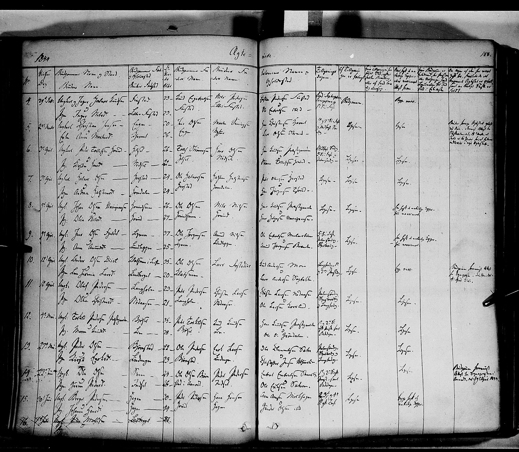 Elverum prestekontor, SAH/PREST-044/H/Ha/Haa/L0009: Parish register (official) no. 9, 1843-1856, p. 158
