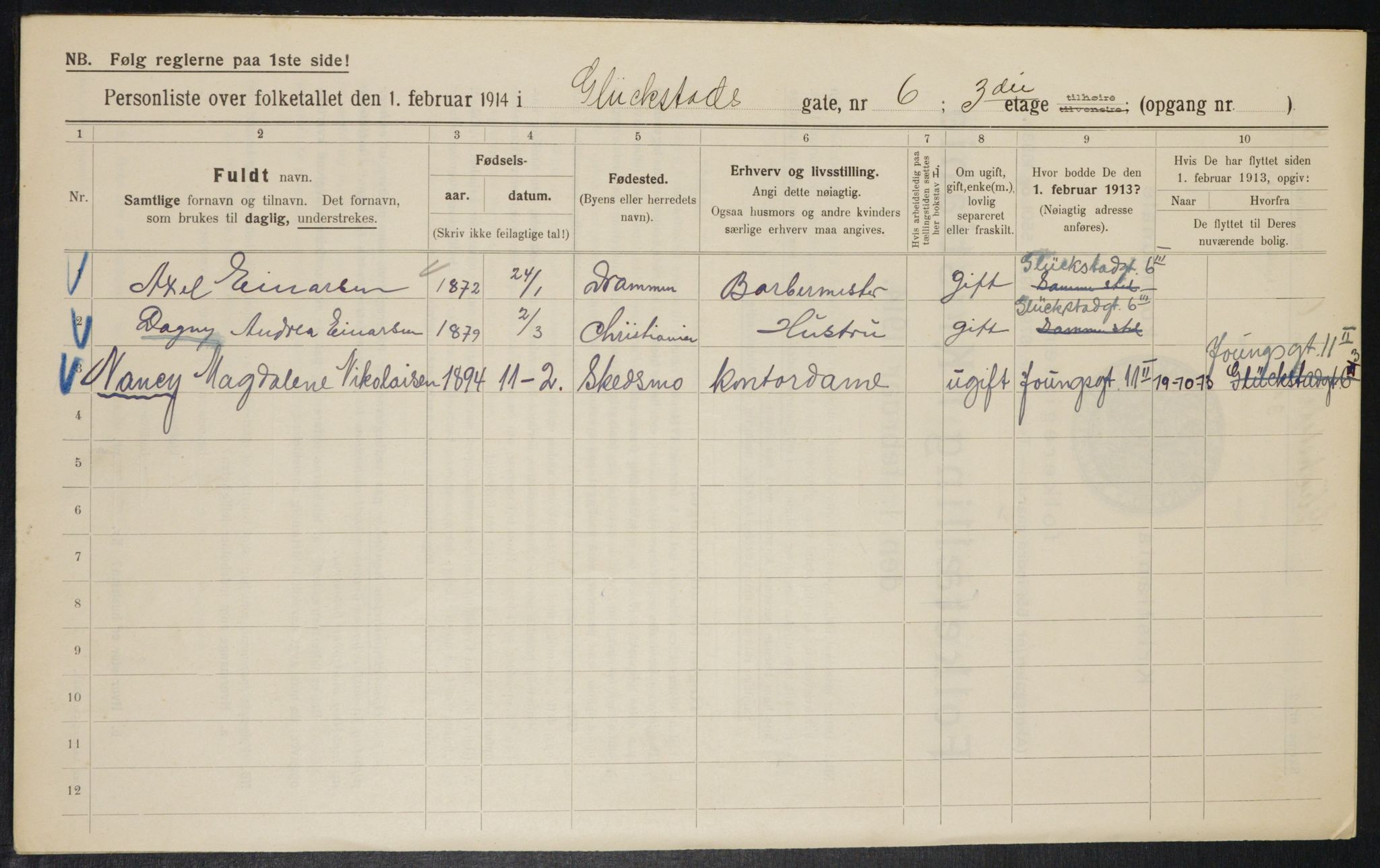 OBA, Municipal Census 1914 for Kristiania, 1914, p. 29651