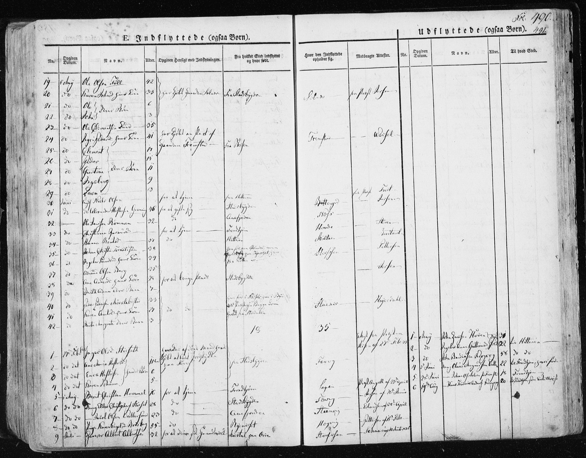 Ministerialprotokoller, klokkerbøker og fødselsregistre - Sør-Trøndelag, SAT/A-1456/659/L0735: Parish register (official) no. 659A05, 1826-1841, p. 490