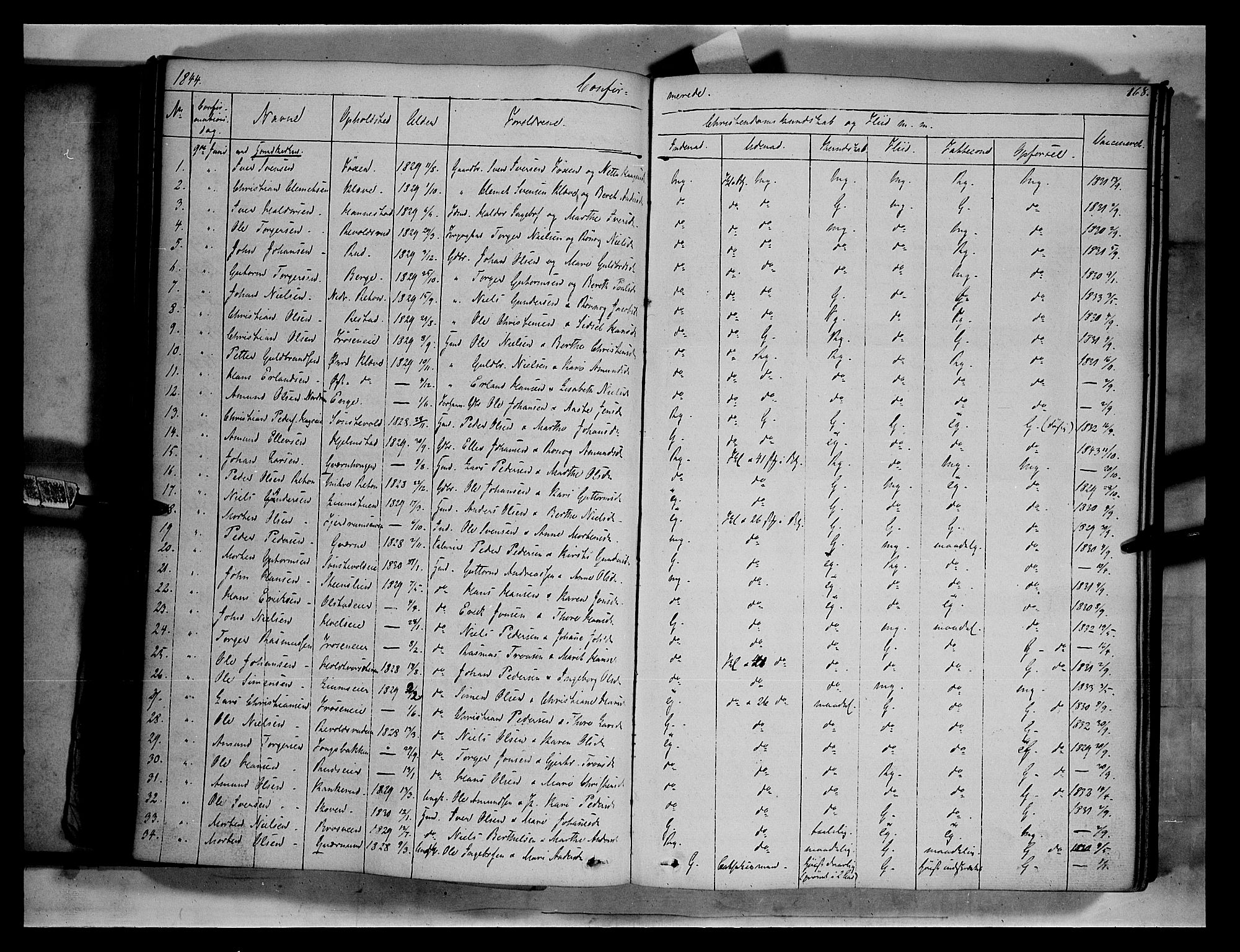 Gausdal prestekontor, SAH/PREST-090/H/Ha/Haa/L0007: Parish register (official) no. 7, 1840-1850, p. 168