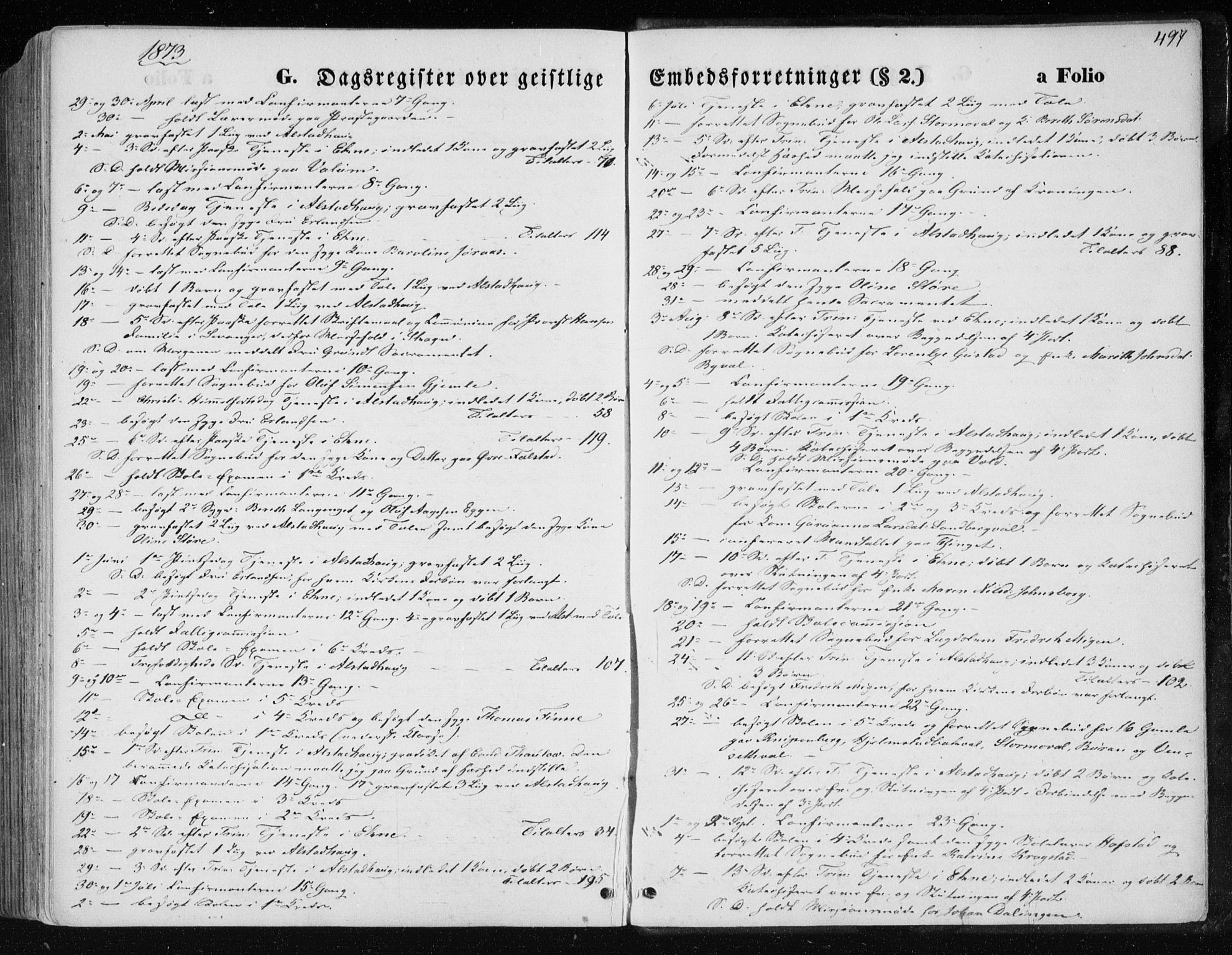 Ministerialprotokoller, klokkerbøker og fødselsregistre - Nord-Trøndelag, SAT/A-1458/717/L0157: Parish register (official) no. 717A08 /1, 1863-1877, p. 497