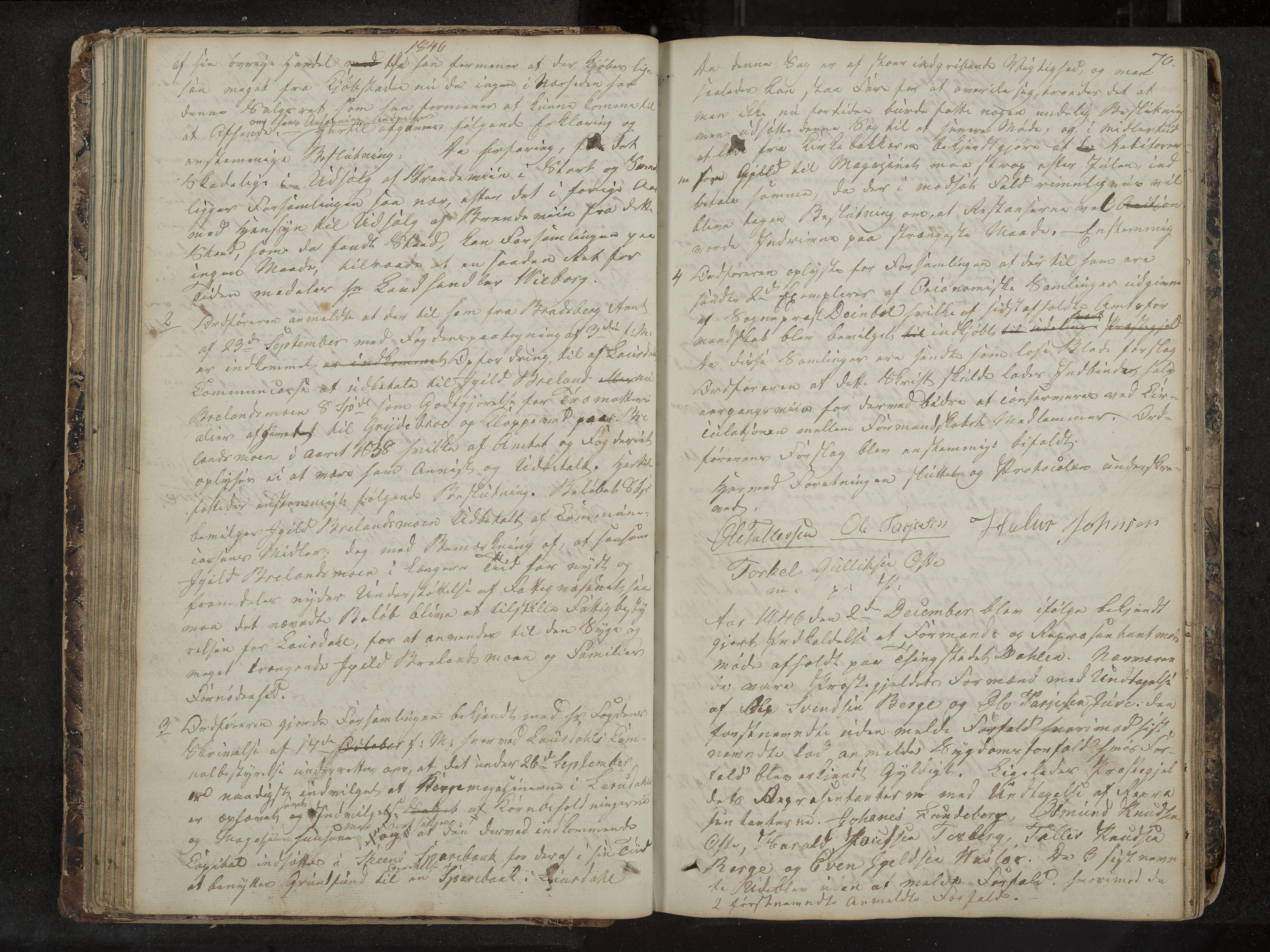 Lårdal formannskap og sentraladministrasjon, IKAK/0833021/A/L0001: Møtebok, 1838-1865, p. 70