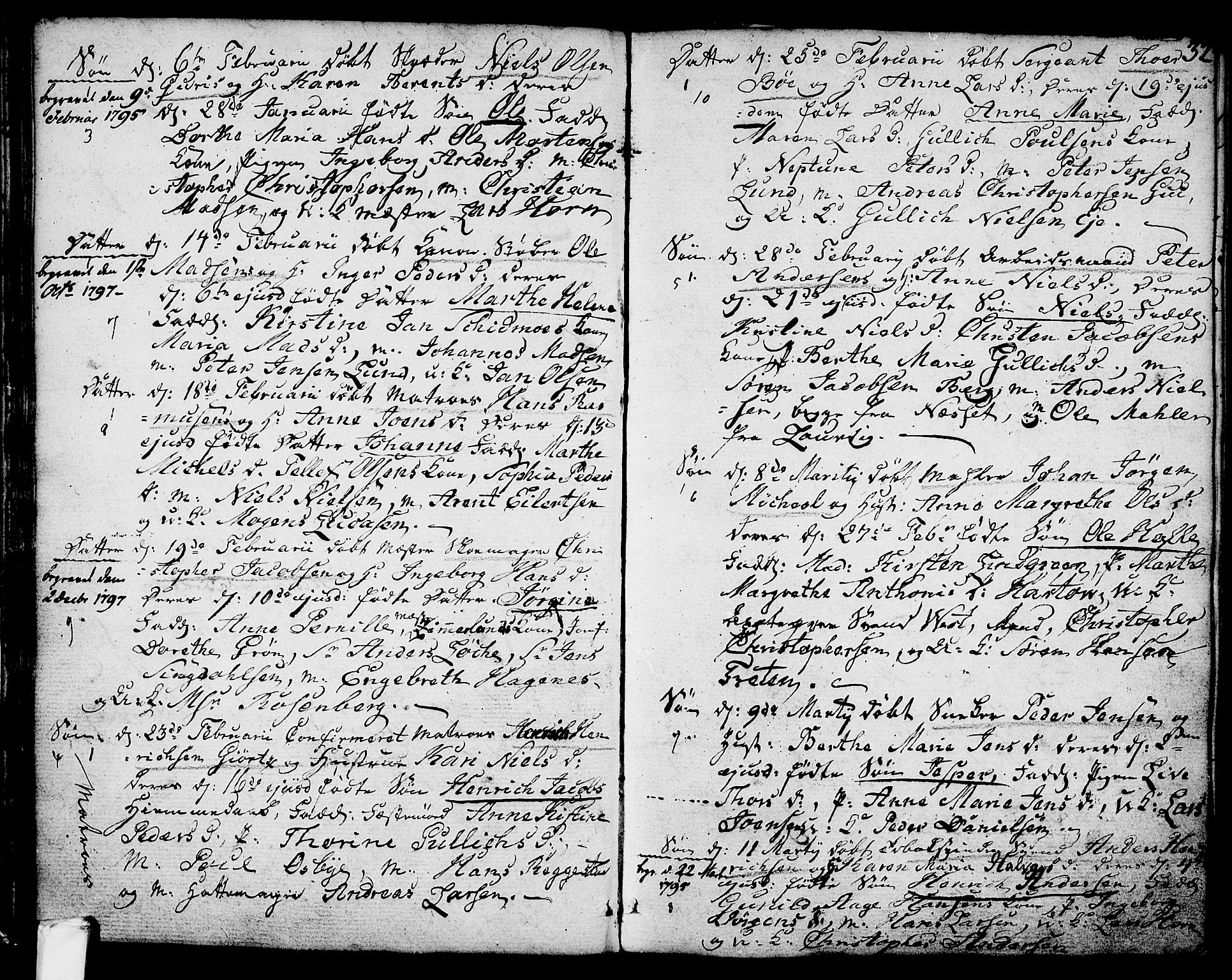 Larvik kirkebøker, SAKO/A-352/G/Ga/L0001: Parish register (copy) no. I 1, 1785-1807, p. 32