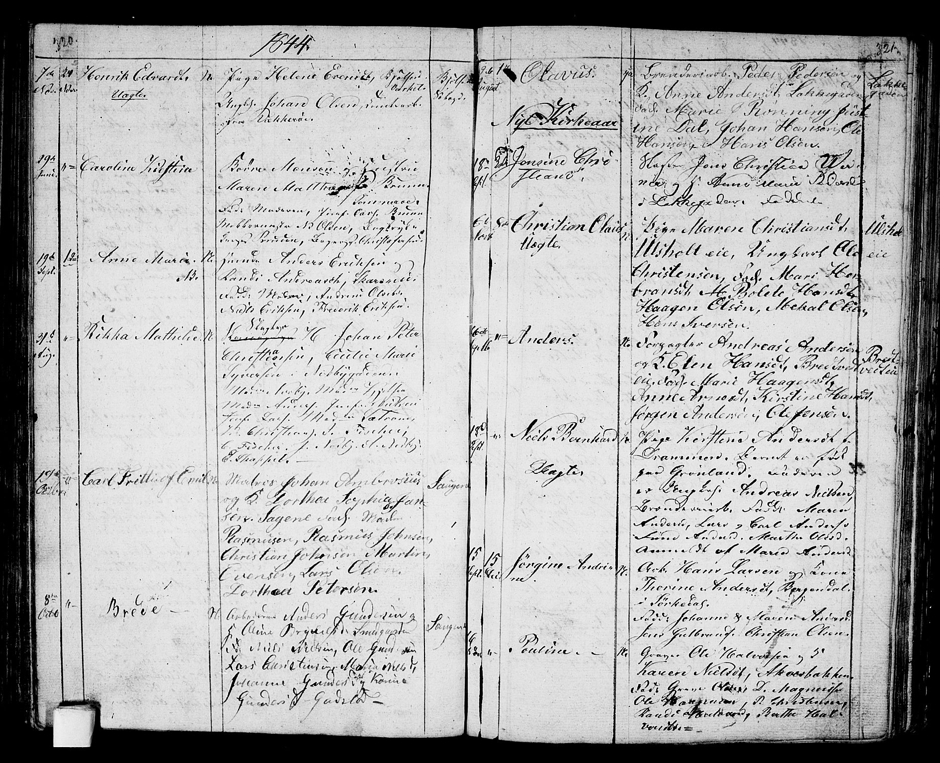 Aker prestekontor kirkebøker, AV/SAO-A-10861/G/L0007: Parish register (copy) no. 7, 1838-1846, p. 320-321