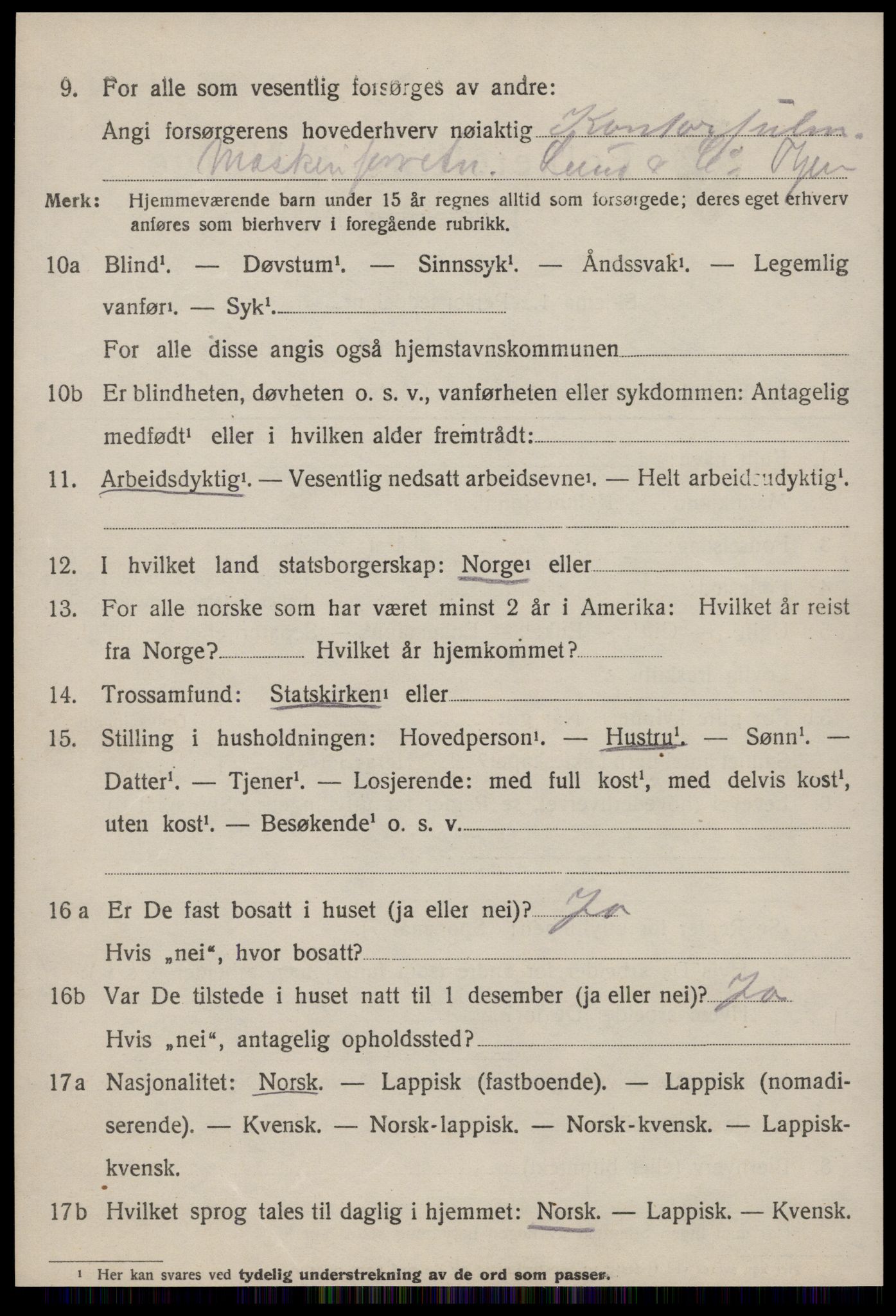 SAT, 1920 census for Malvik, 1920, p. 5327