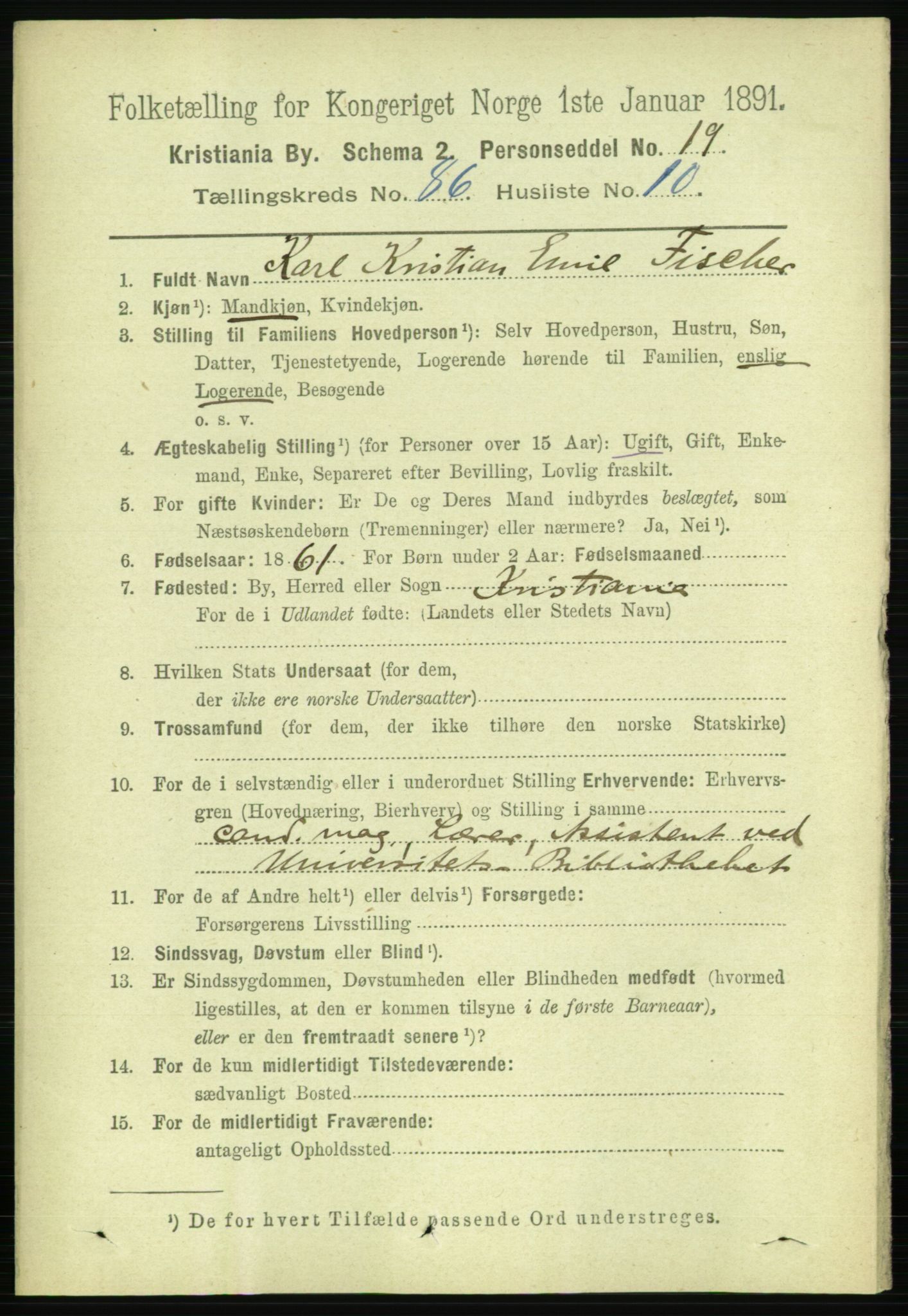 RA, 1891 census for 0301 Kristiania, 1891, p. 43339