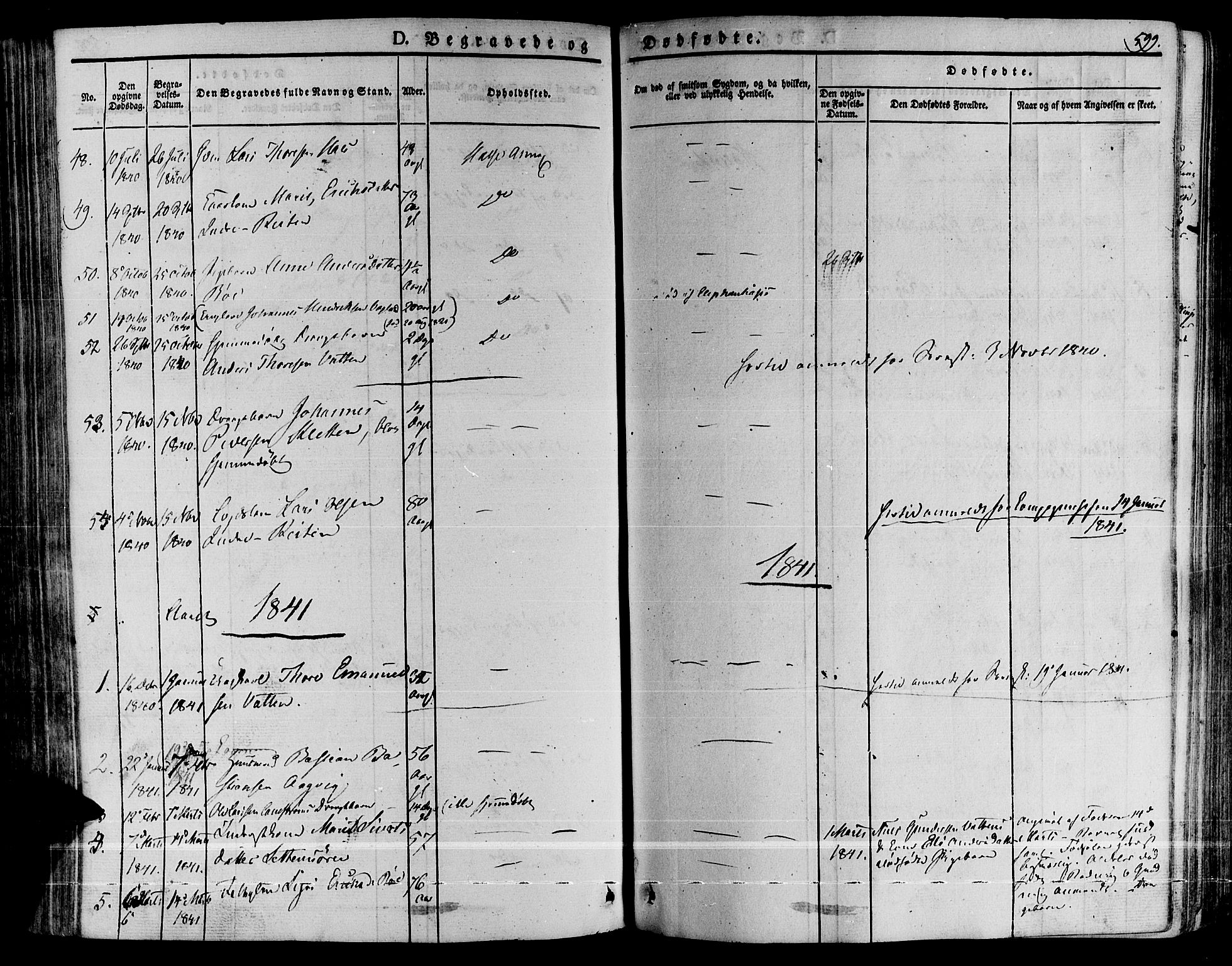 Ministerialprotokoller, klokkerbøker og fødselsregistre - Møre og Romsdal, AV/SAT-A-1454/592/L1025: Parish register (official) no. 592A03 /2, 1831-1849, p. 599