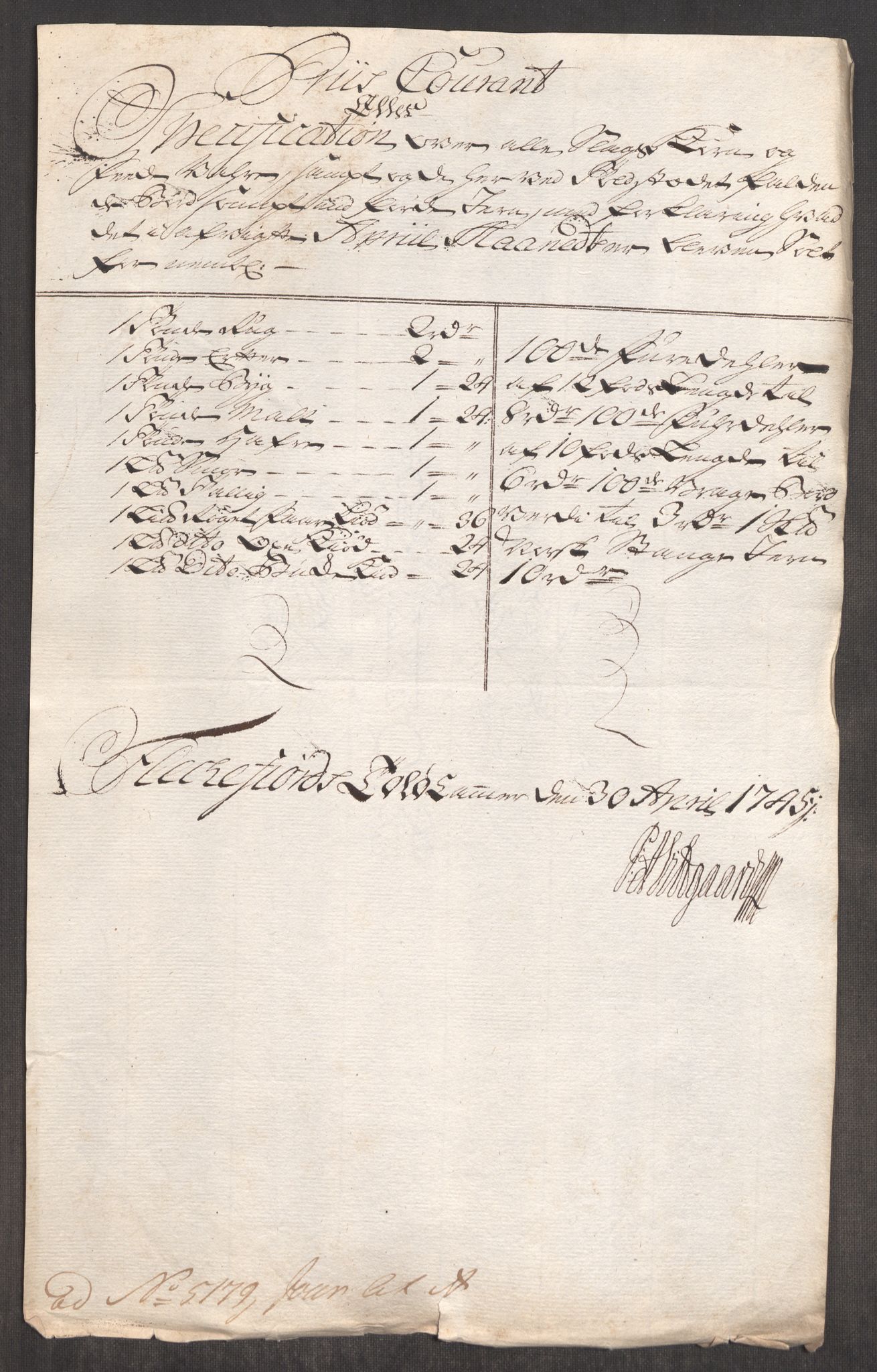 Rentekammeret inntil 1814, Realistisk ordnet avdeling, AV/RA-EA-4070/Oe/L0003: [Ø1]: Priskuranter, 1745-1748, p. 207