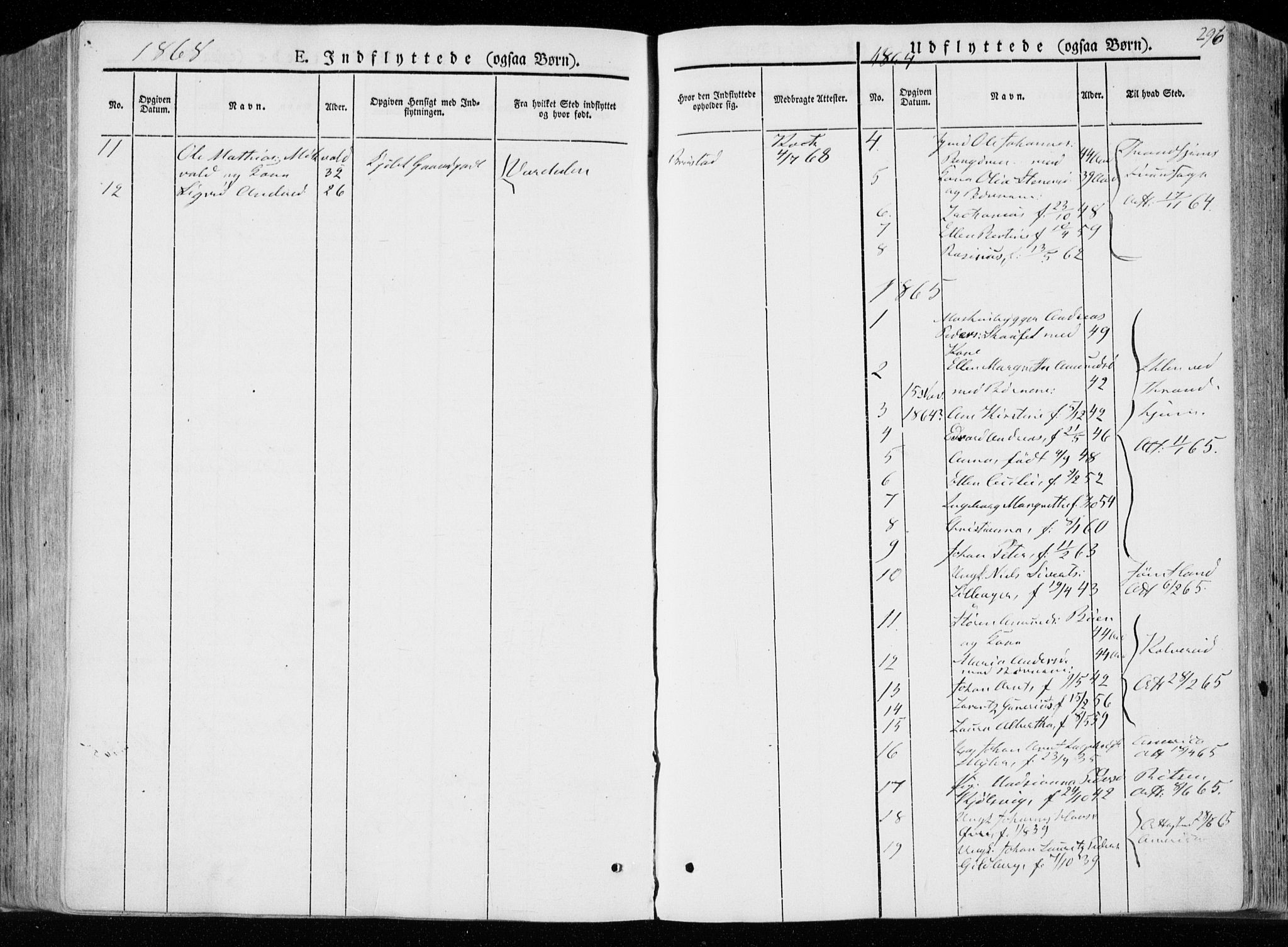 Ministerialprotokoller, klokkerbøker og fødselsregistre - Nord-Trøndelag, SAT/A-1458/722/L0218: Parish register (official) no. 722A05, 1843-1868, p. 296